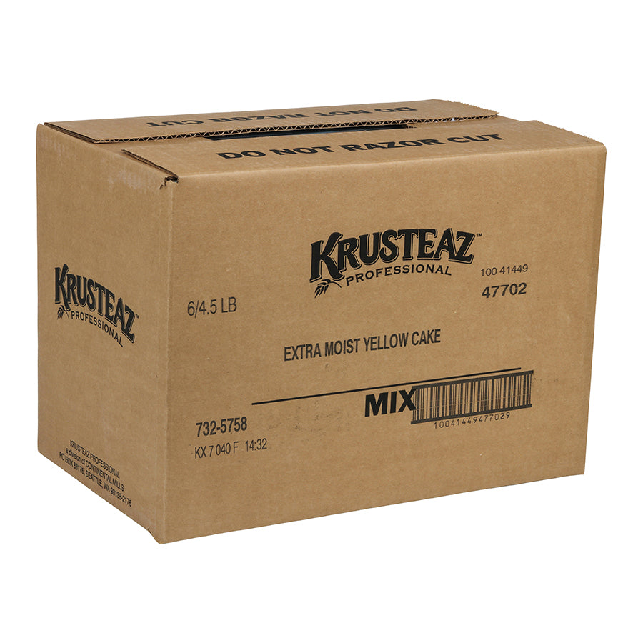 Krusteaz Professional Extra Moist Yellow Cakemix 4.5 Pound Each - 6 Per Case.
