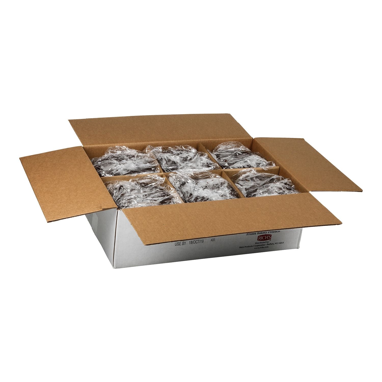 Allen Rich's Jwa Cake Chocolate Uniced 8" Round, 12.5 Ounces - 24 Per Case.