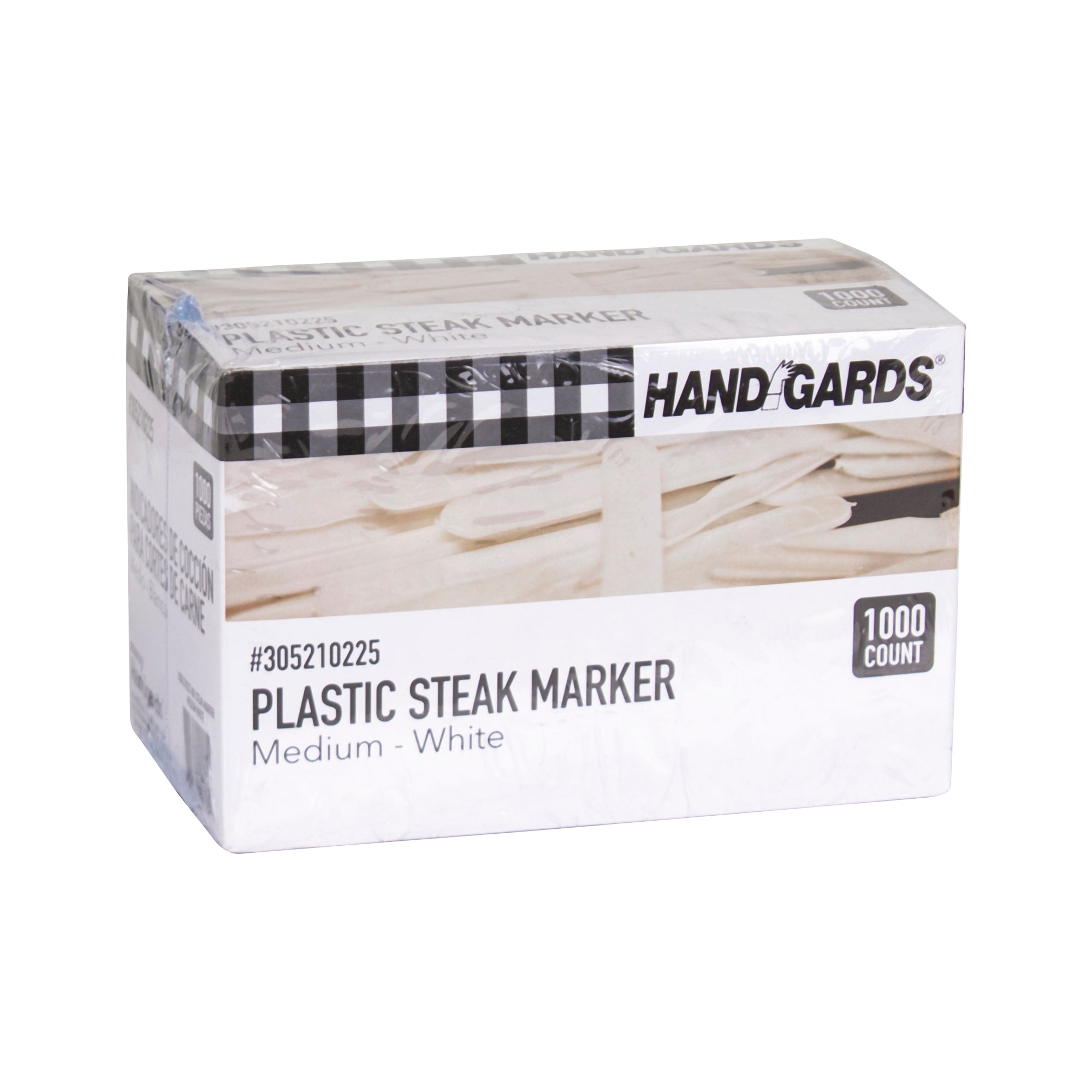 Plastic Steak Marker White Medium 1000 Each - 2 Per Case.