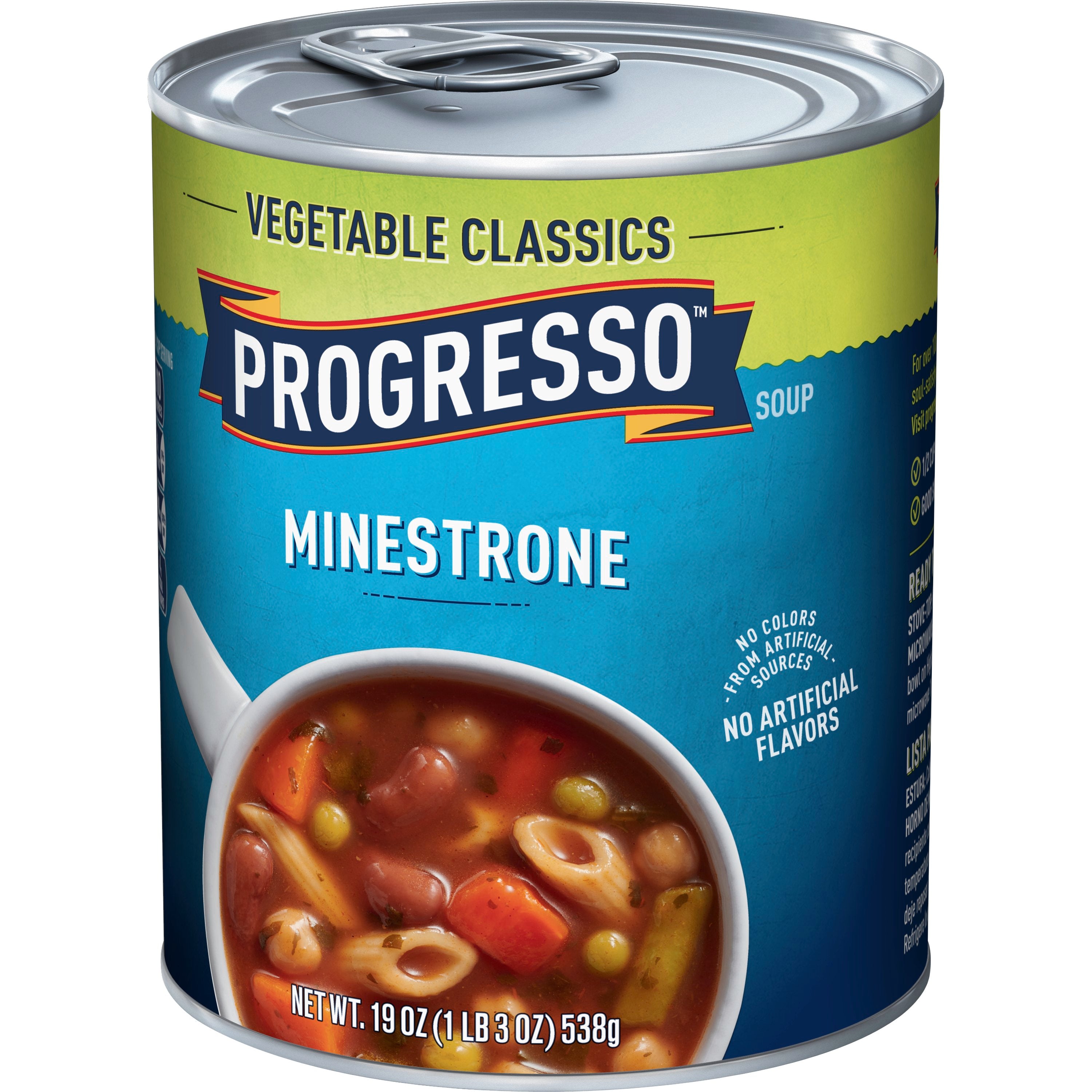 Progresso Soup Vegetable Minestrone 19 Ounce Size - 12 Per Case.