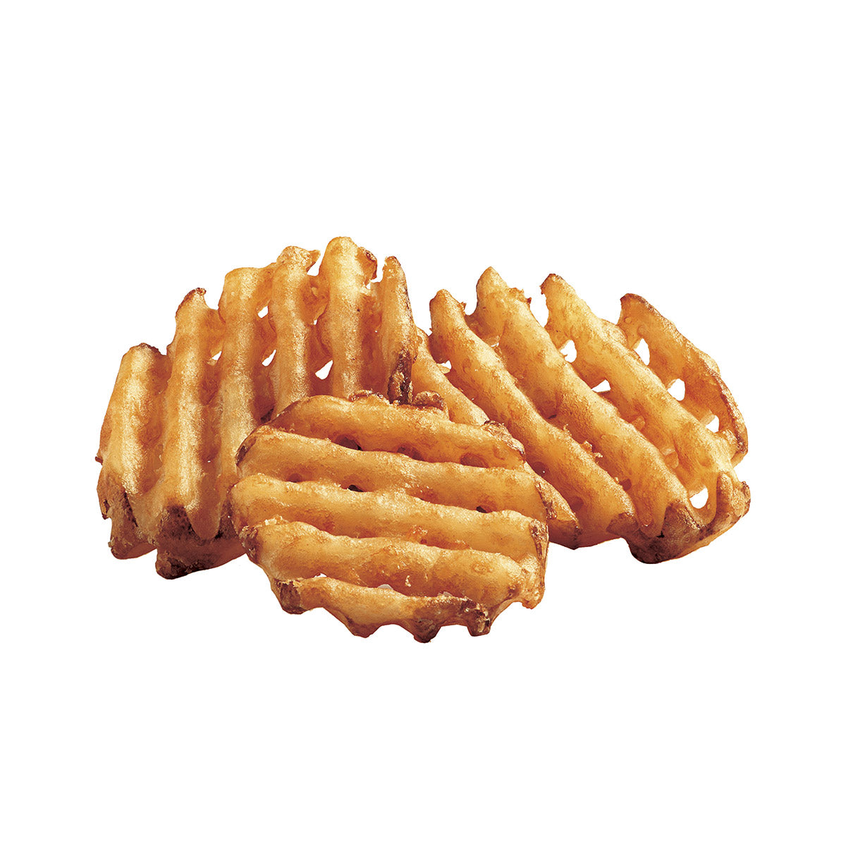 Simplot Bent Arm Ale Beer Battered Lattice Cut Fries Skin On 4.5 Pound Each - 6 Per Case.
