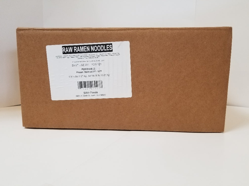 Savr Ramen Raw Noodles 5 Pound Each - 6 Per Case.