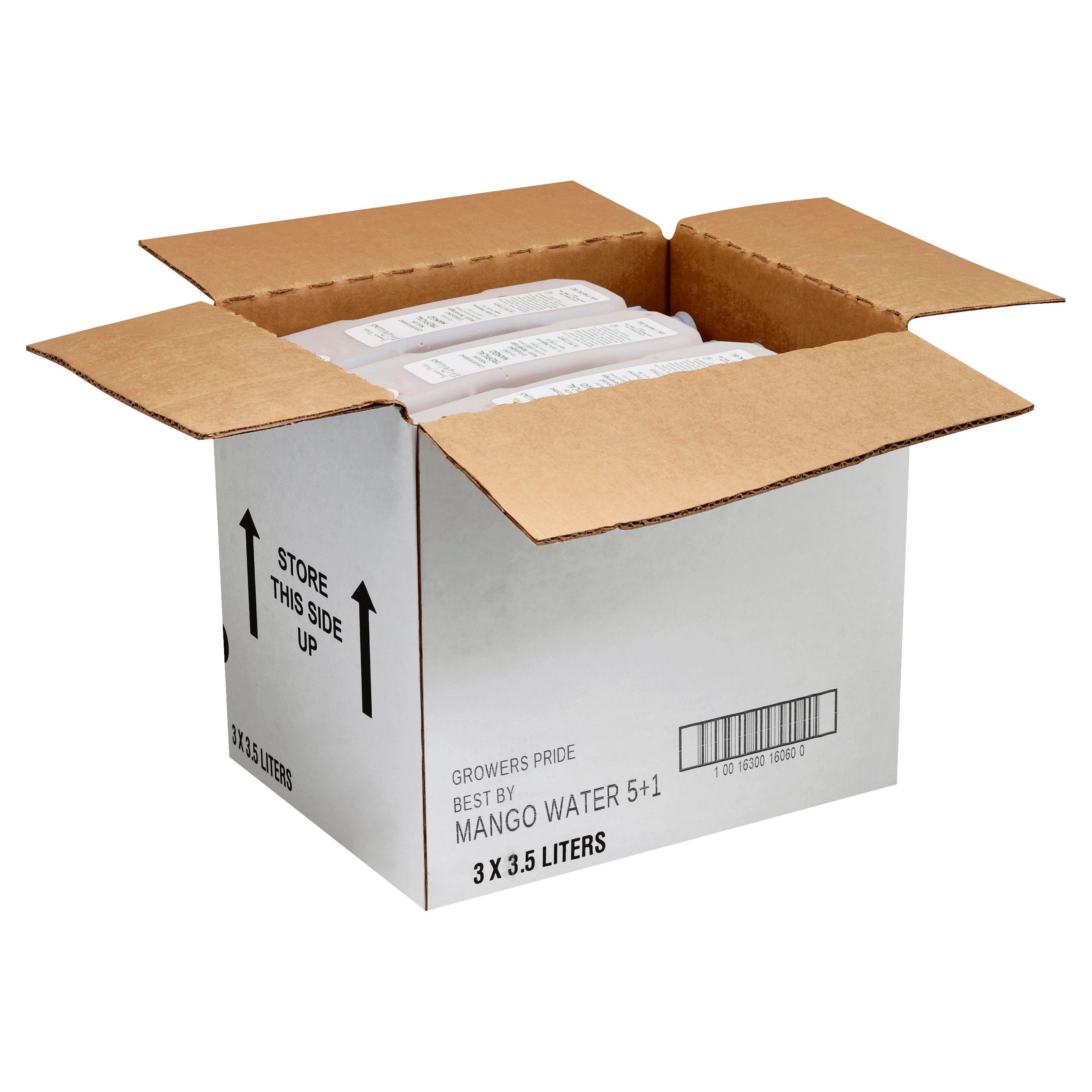 Fl Nat Growers' Pride Shelf Stable Mango Flavored Water 3.5 Liter - 3 Per Case.