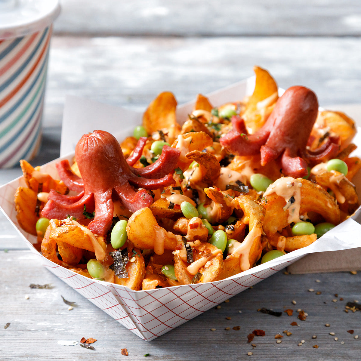 Simplot Sidewinders Fries Seasonedcrisp Delivery Brand Batter Junior Cut 4.5 Pound Each - 6 Per Case.