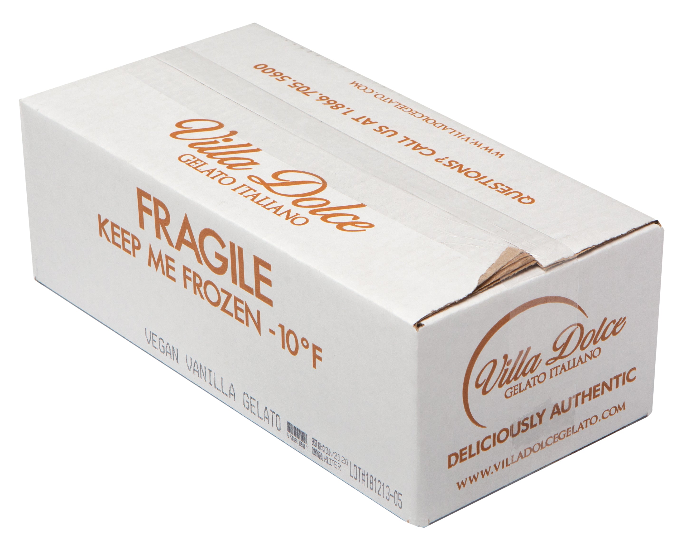 Villa Dolce Vegan Vanilla Gelato 5 Liter - 1 Per Case.