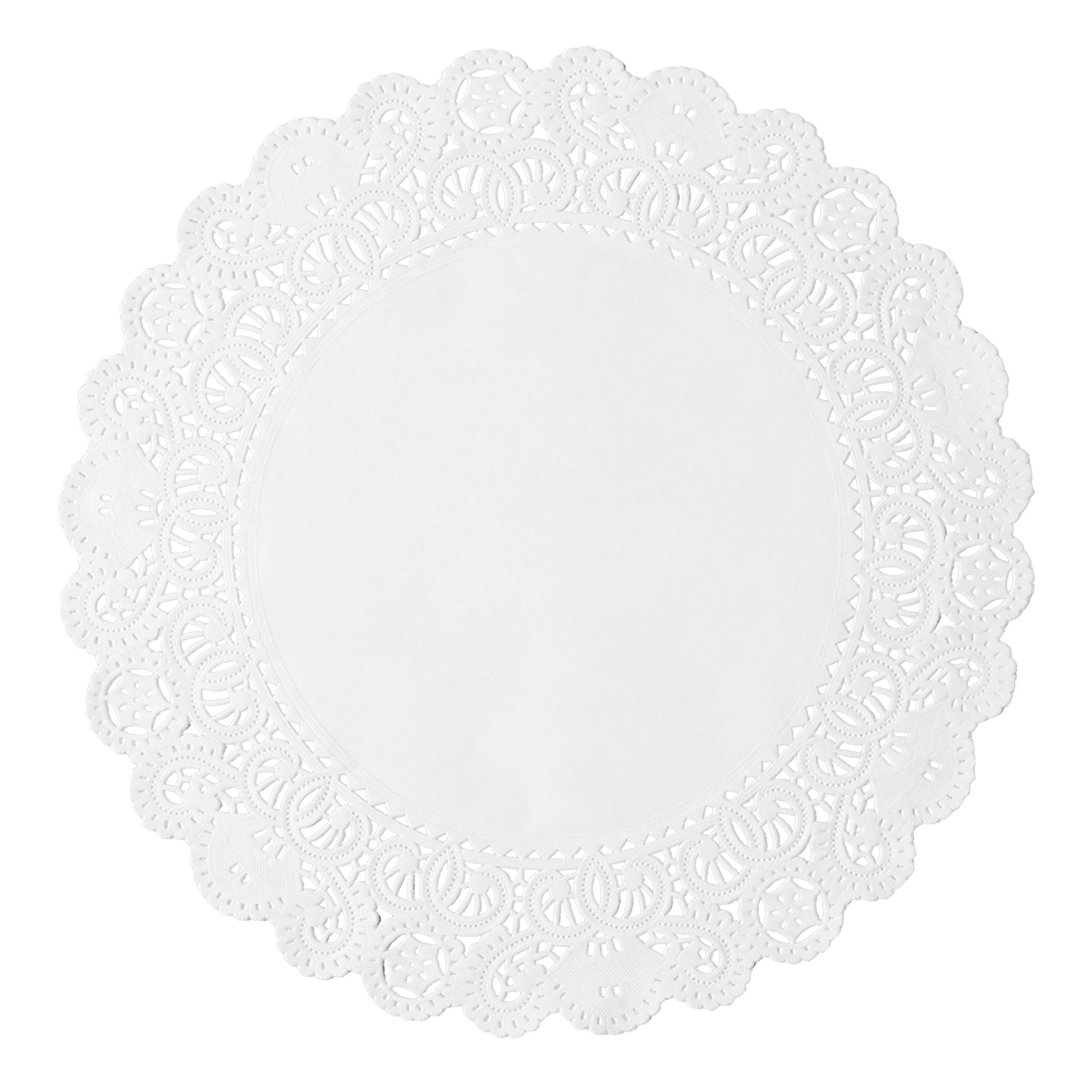 Doily Paper White Round French Lace 1000 Each - 1 Per Case.