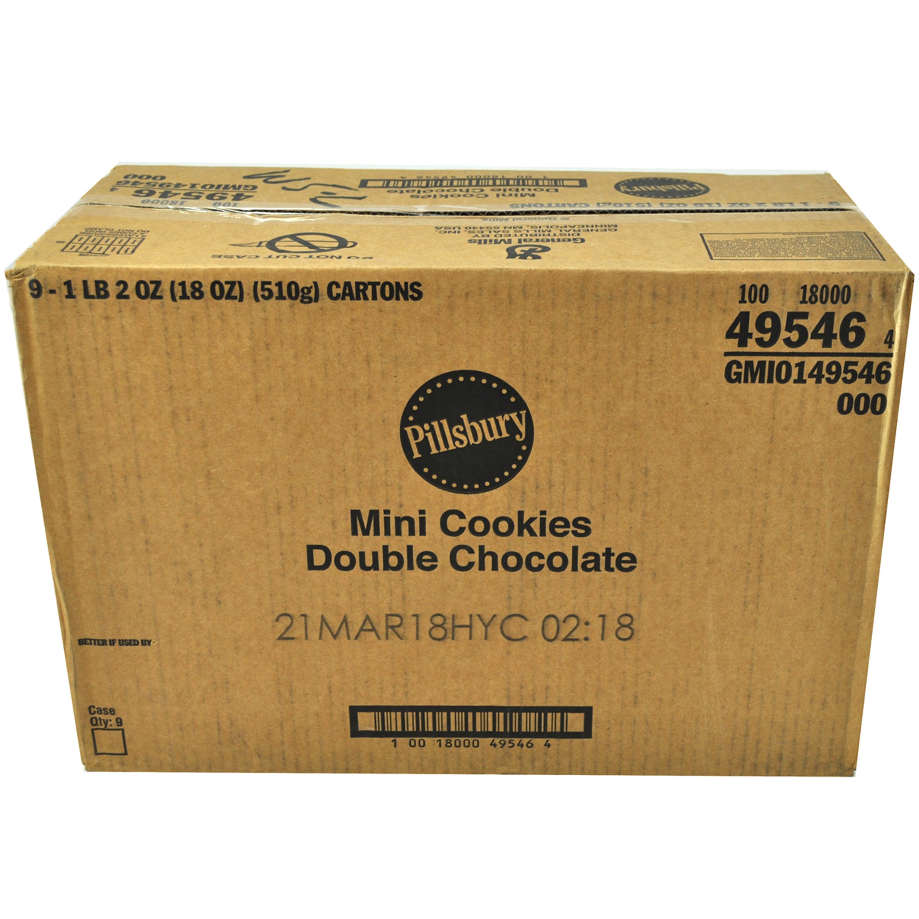Pillsbury™ Soft Baked Cookies Mini Doublechocolate 18 Ounce Size - 9 Per Case.