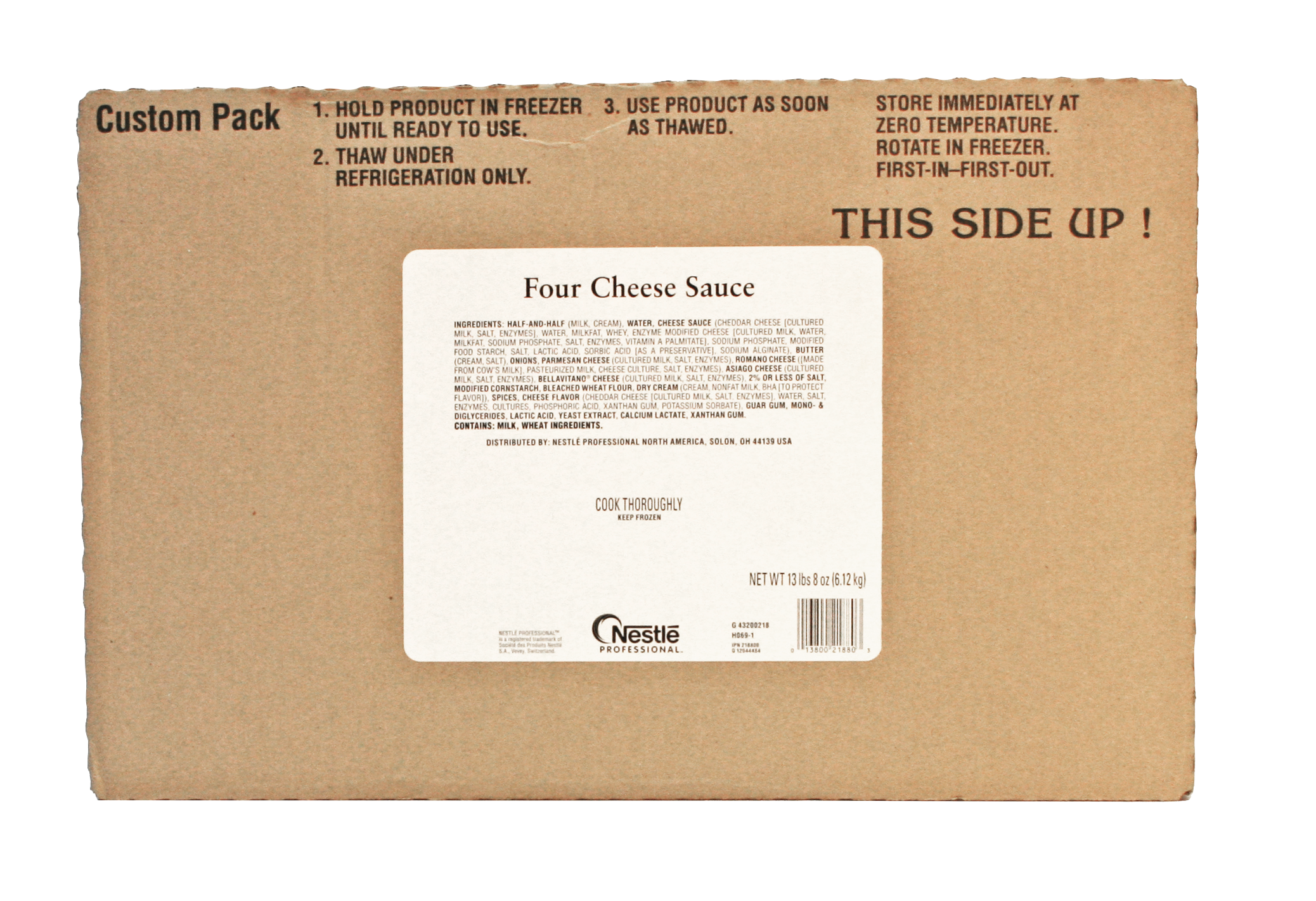 Nestle Professional Four Cheese Sauce 6 2.25 LB Size 13.5 Pound Each - 1 Per Case.