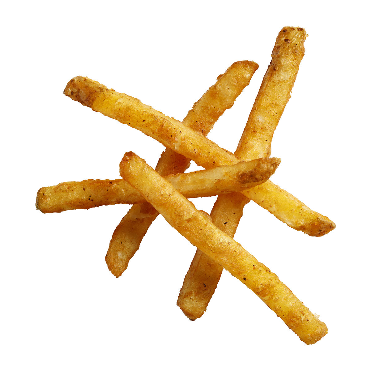 Simplot Seasonedcrisp 6"x8" Savory Battered Straight Cut Fries Skin On 5 Pound Each - 6 Per Case.