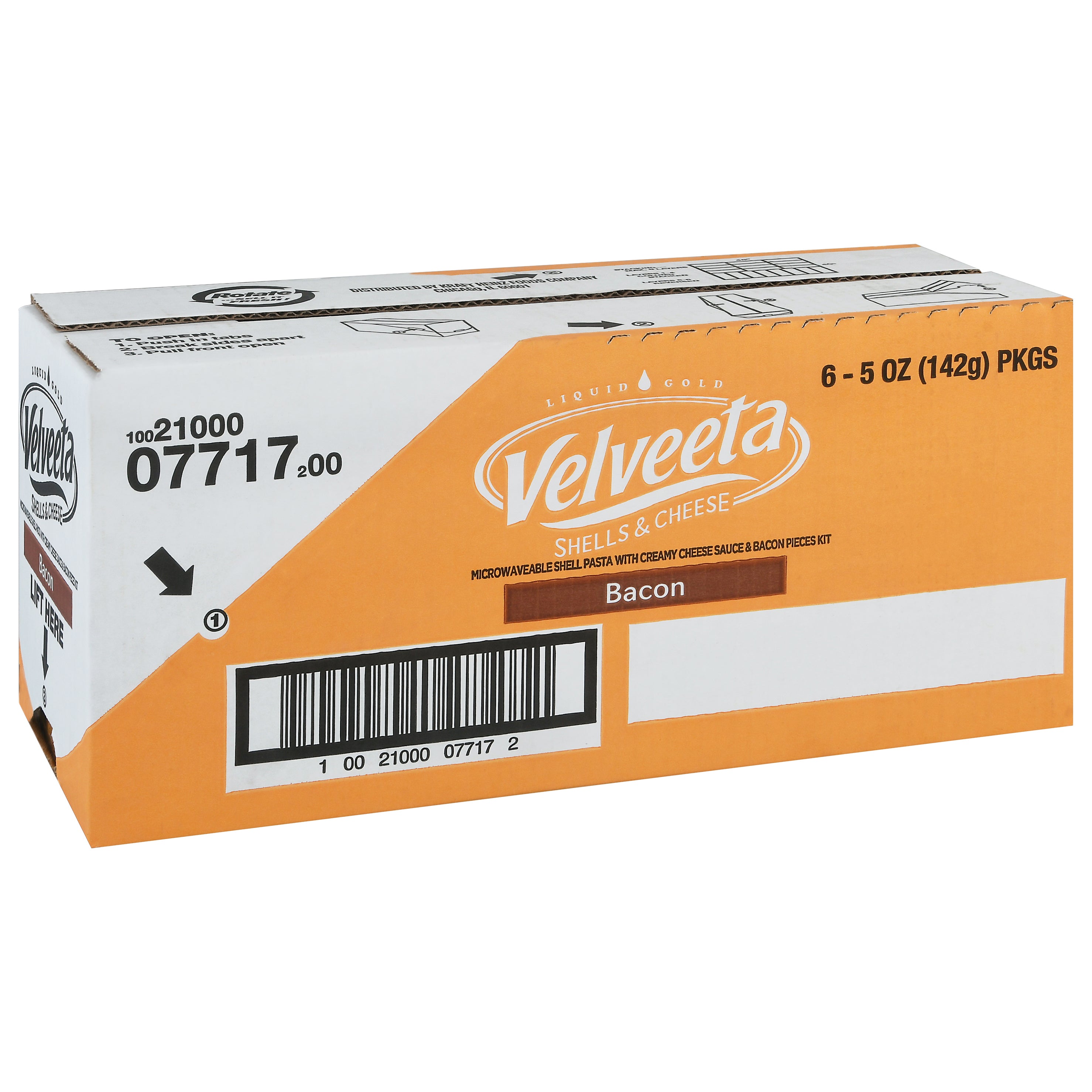Velveeta Convenience Meal Bacon Macaroni & Cheese Bowl, 5 Ounce Size - 6 Per Case.