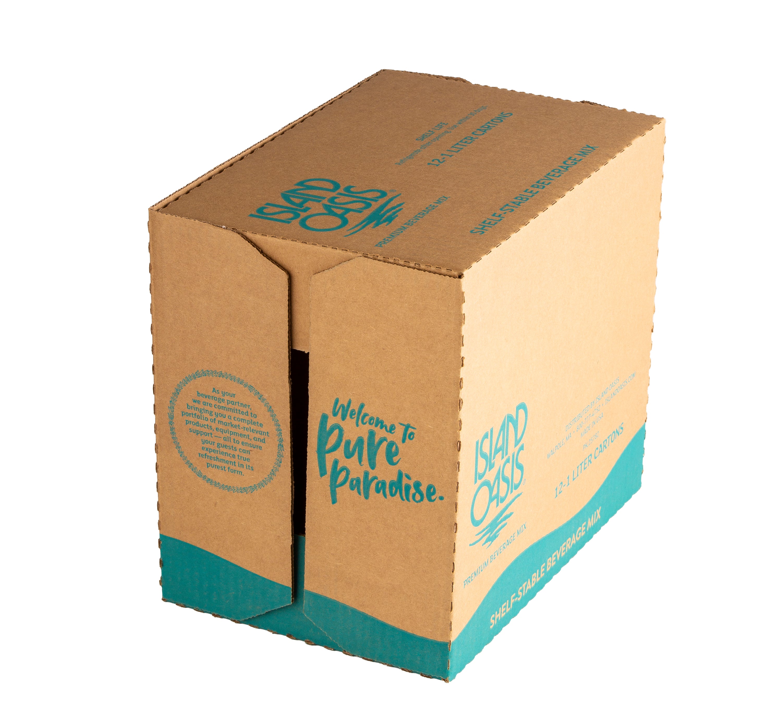 Island Oasis Mango Puree Mix 1 Liter - 12 Per Case.