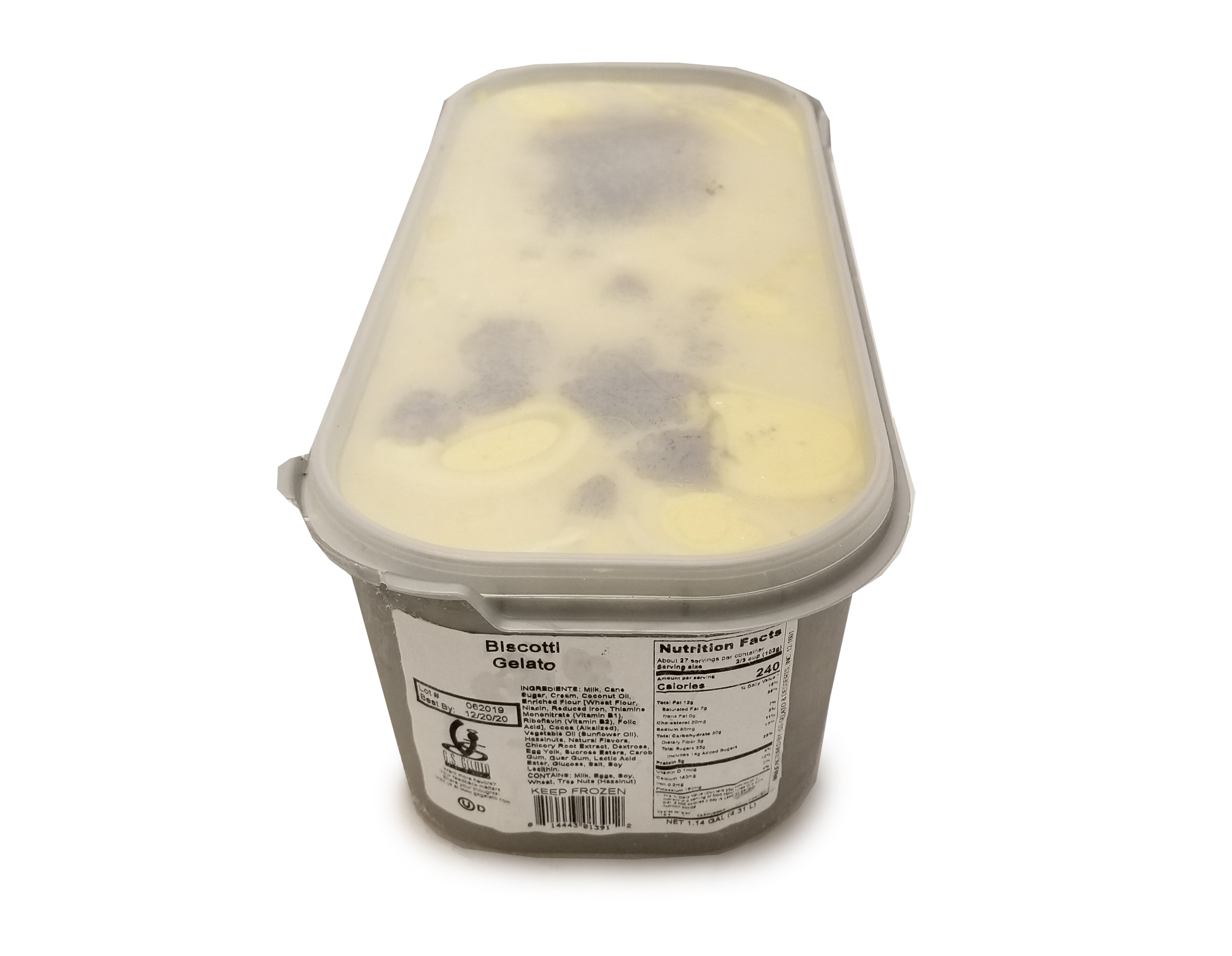 G Gelato Biscotti Gelato 5 Liter - 1 Per Case.