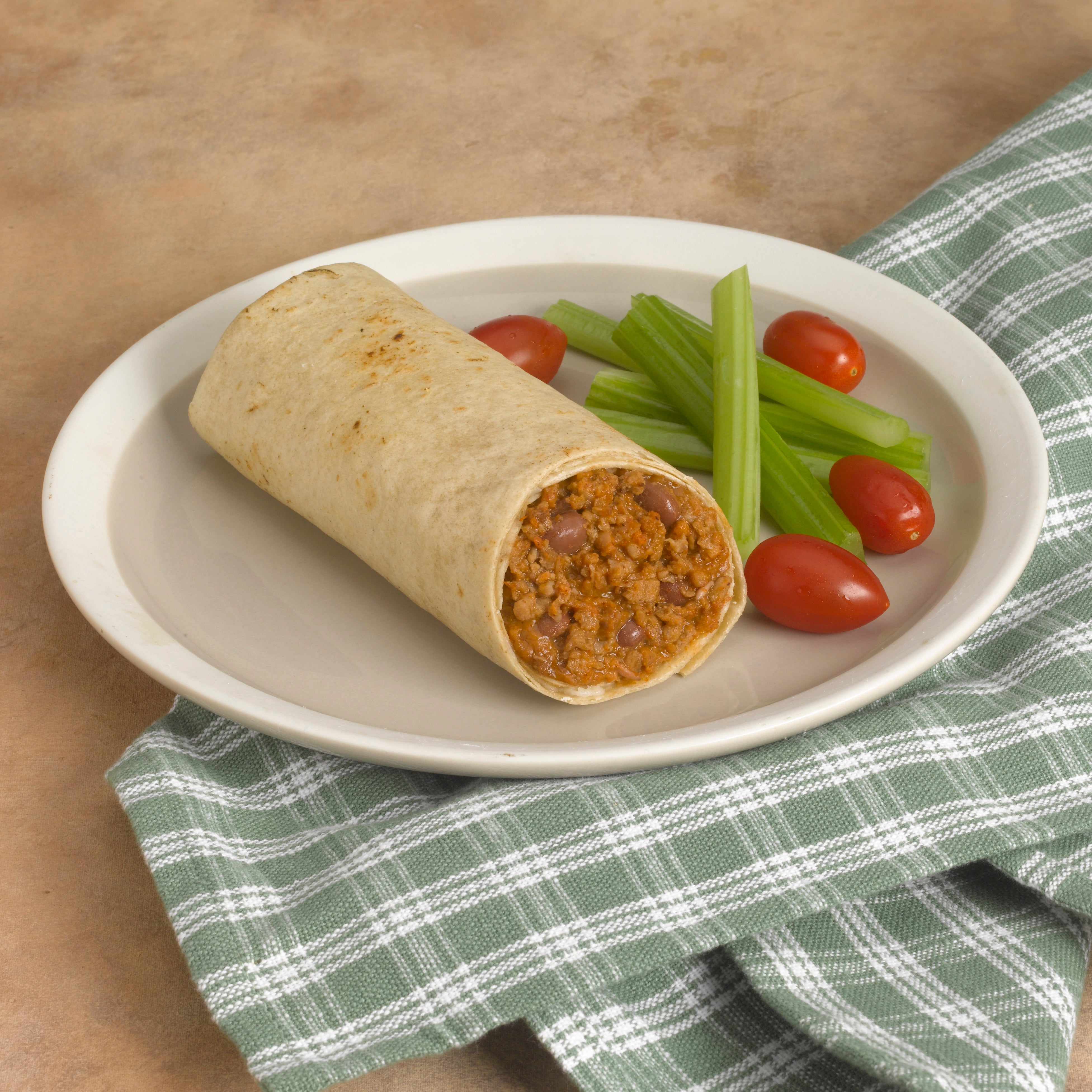 Los Cabos Beef And Bean Burrito Child Nutrition 5.2 Ounce Size - 48 Per Case.
