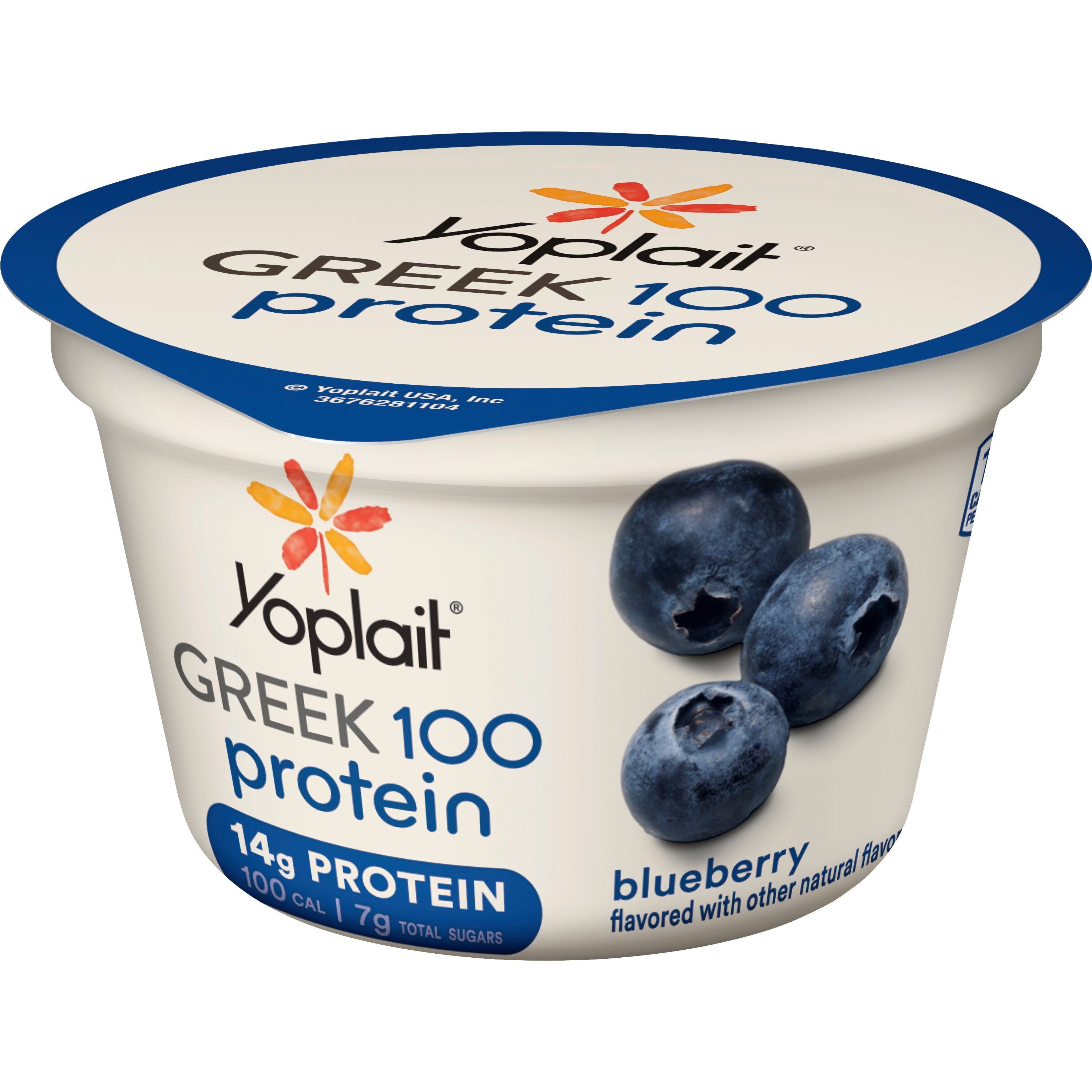 Yoplait® Greek Protein Yogurt Single Serve Cup Blueberry 5.3 Ounce Size - 12 Per Case.