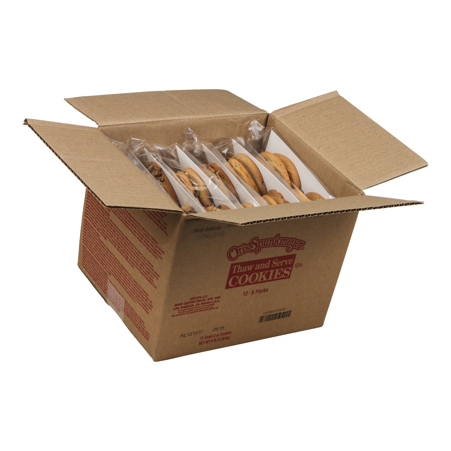 Cookie Chocolate Chunk Thaw And Serve Wrap 2 Ounce Size - 72 Per Case.