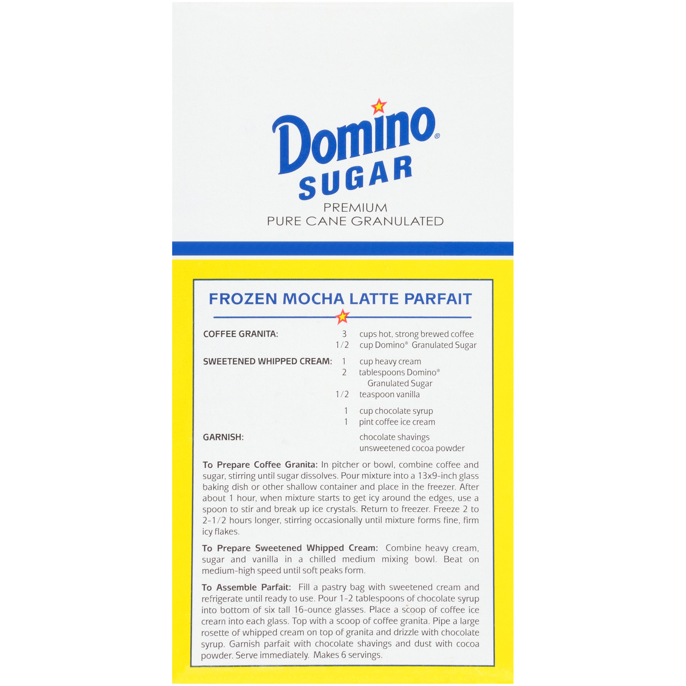 Domino Cane Sugar Granulated 1 Pound Each - 24 Per Case.