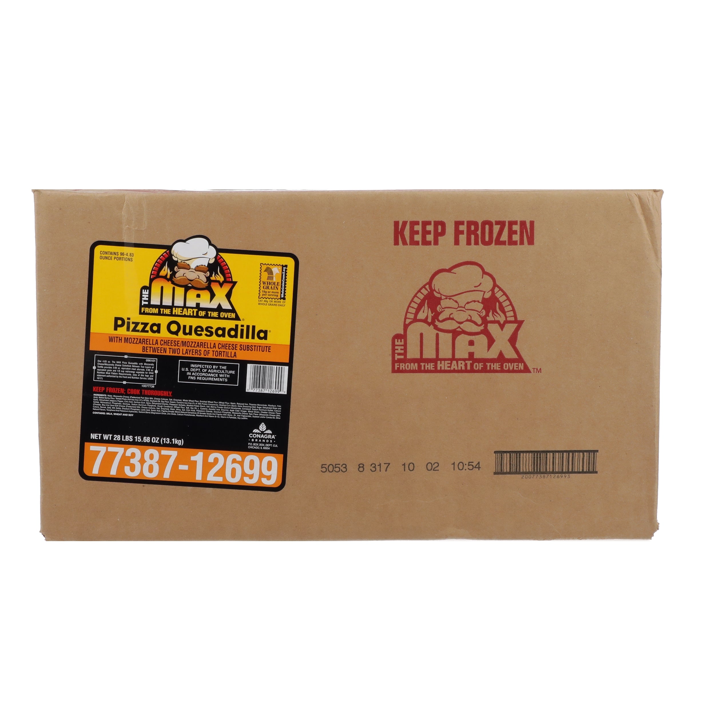 Pizza Quesadilla Cheese Whole Grain 4.83 Ounce Size - 96 Per Case.