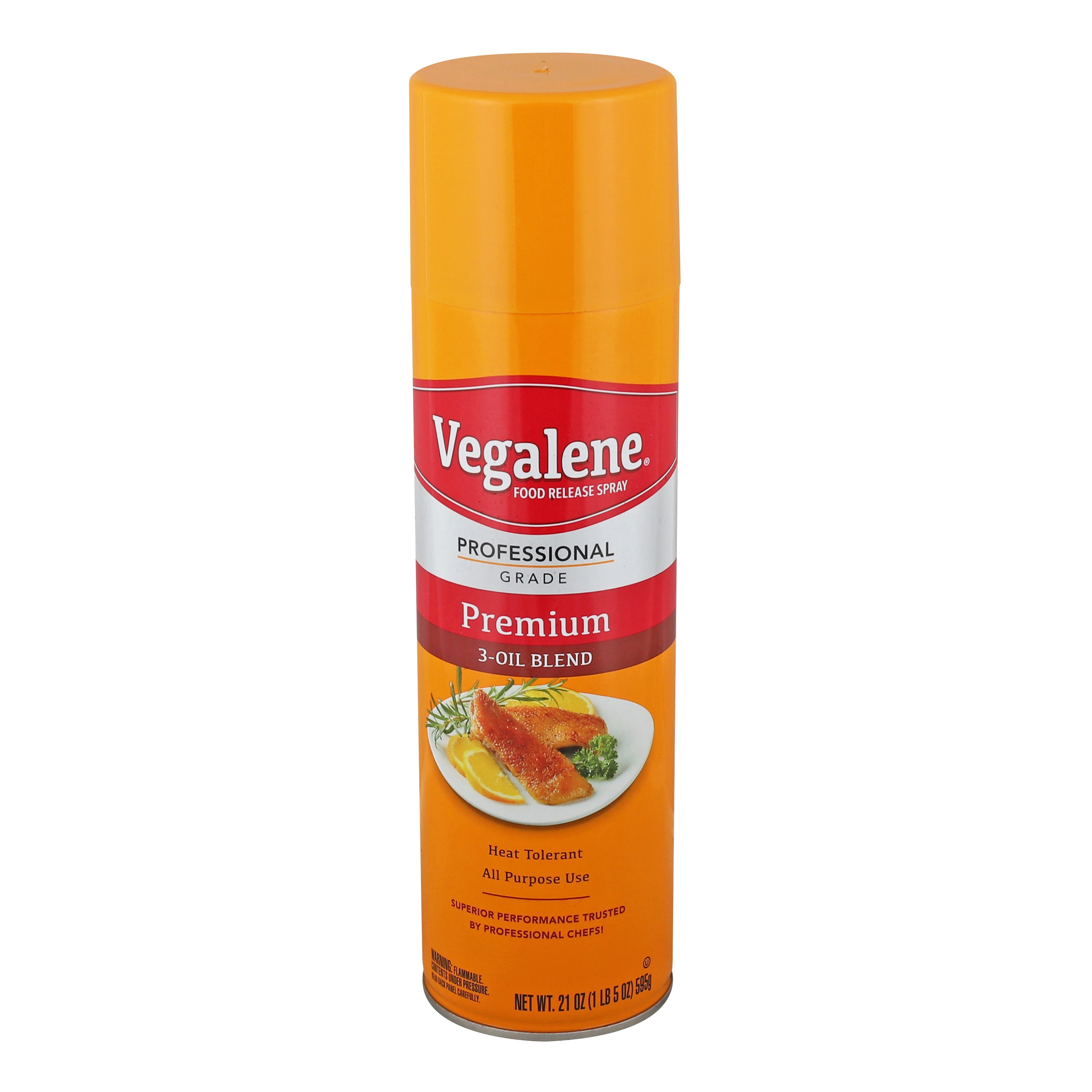 Vegalene Premium Oil Blend Food Release Panspray Aerosol 21 Ounce Size - 6 Per Case.
