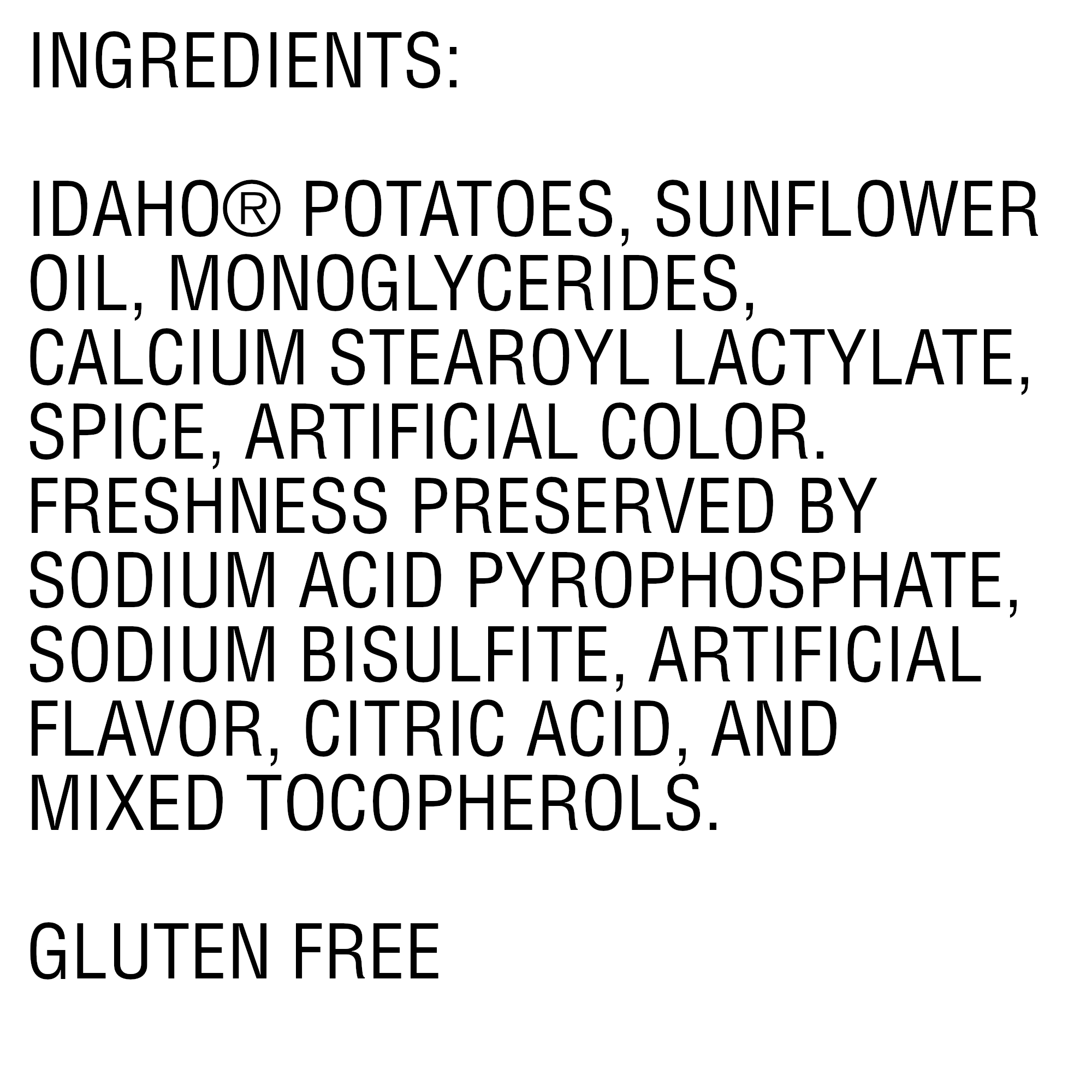 Idahoan® Smartmash® Very Low Sodium Dairy Free Mashed Potatoes Ctns 4.687 Pound Each - 6 Per Case.
