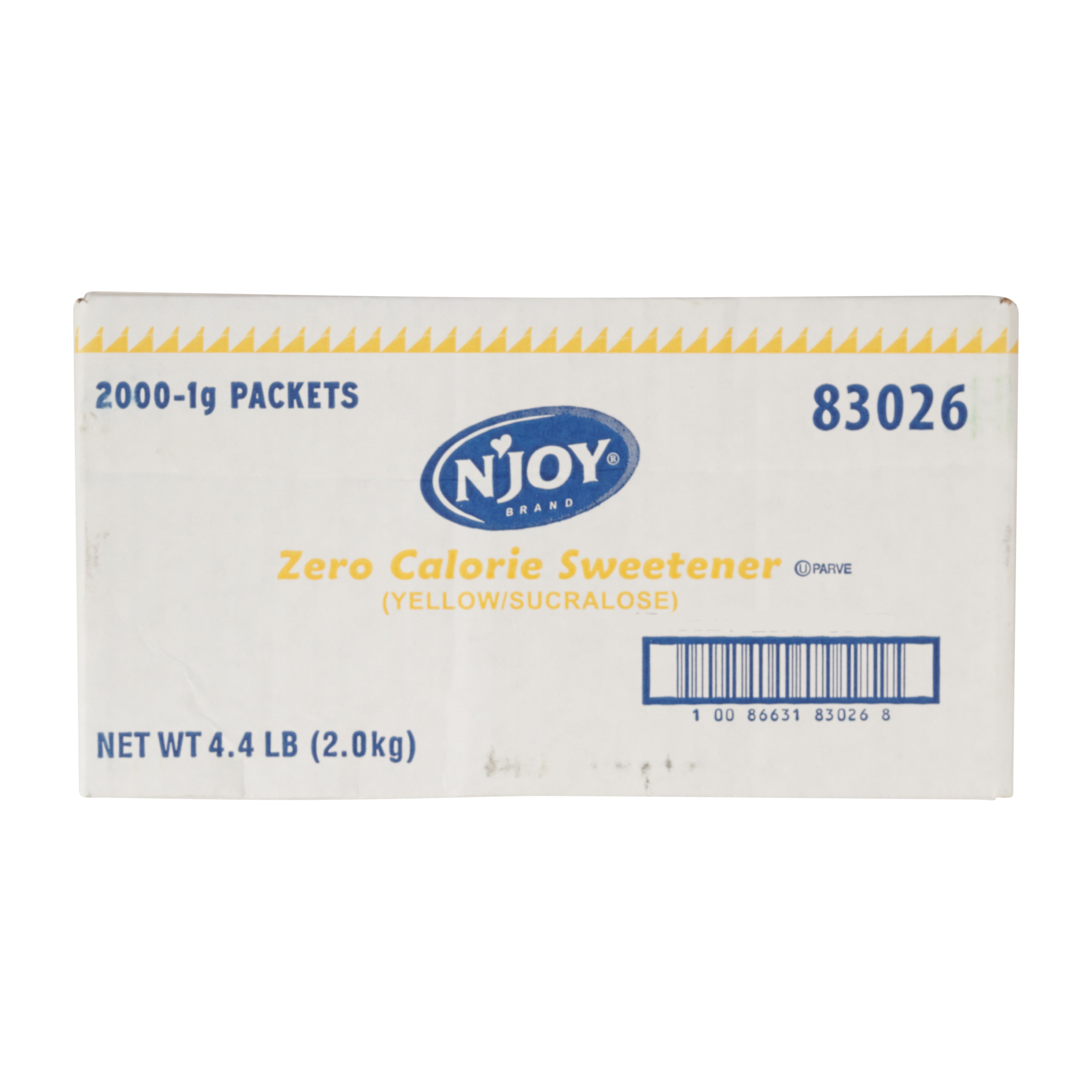 N'joy Sugar Substitute Yellow Sucralose 1 Grams Each - 2000 Per Case.