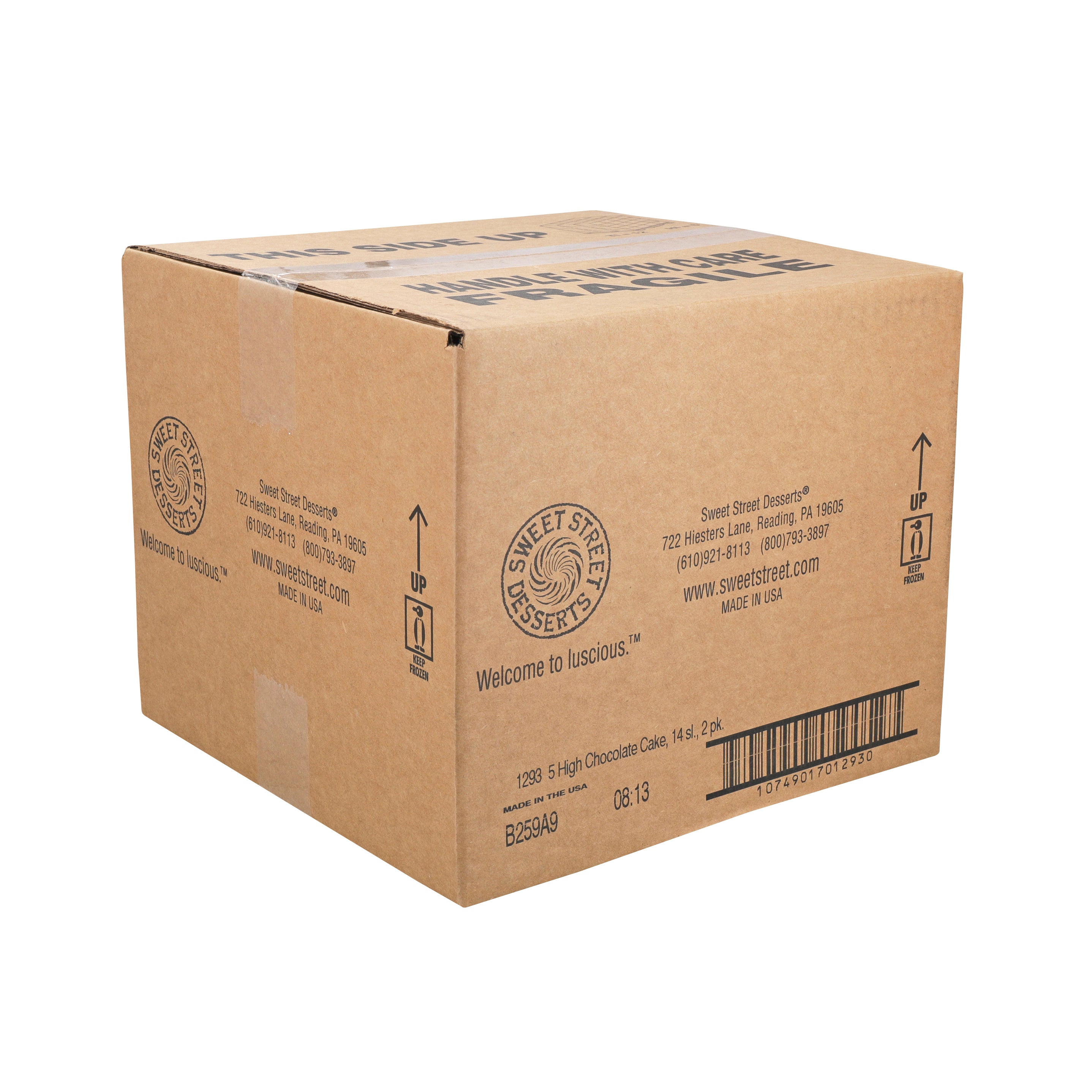 Cake Chocolate Big Slice Layer Frozen 7 Pound Each - 2 Per Case.