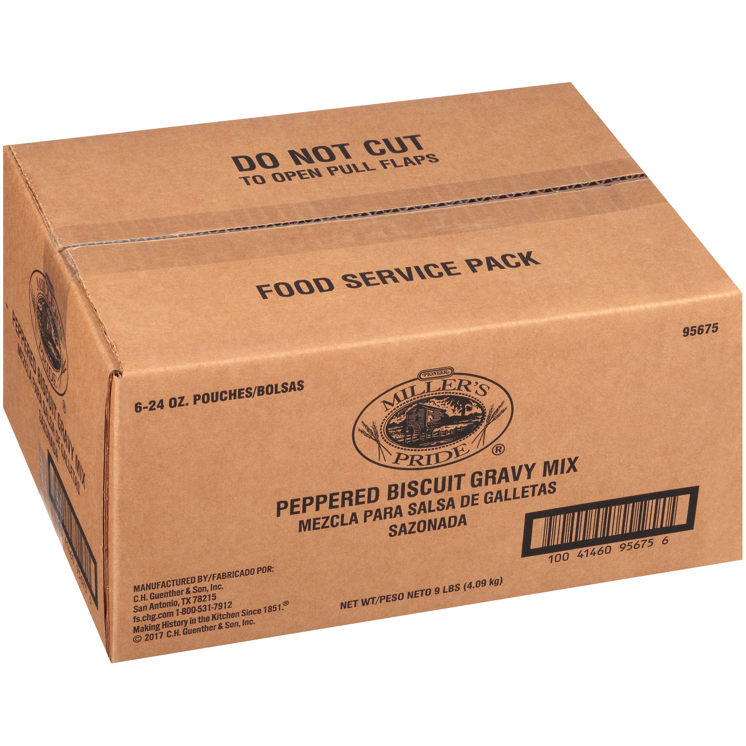 Miller's Pride Peppered Biscuit Gravy Mix 24 Ounce Size - 6 Per Case.