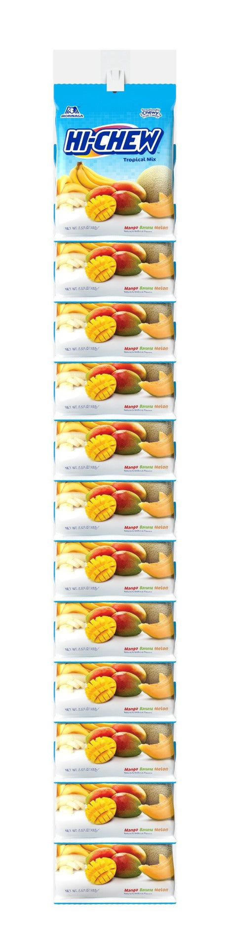 ClipsTropical Mix Peg Bag Clip Strip 3.53 Ounce Size - 12 Per Case.