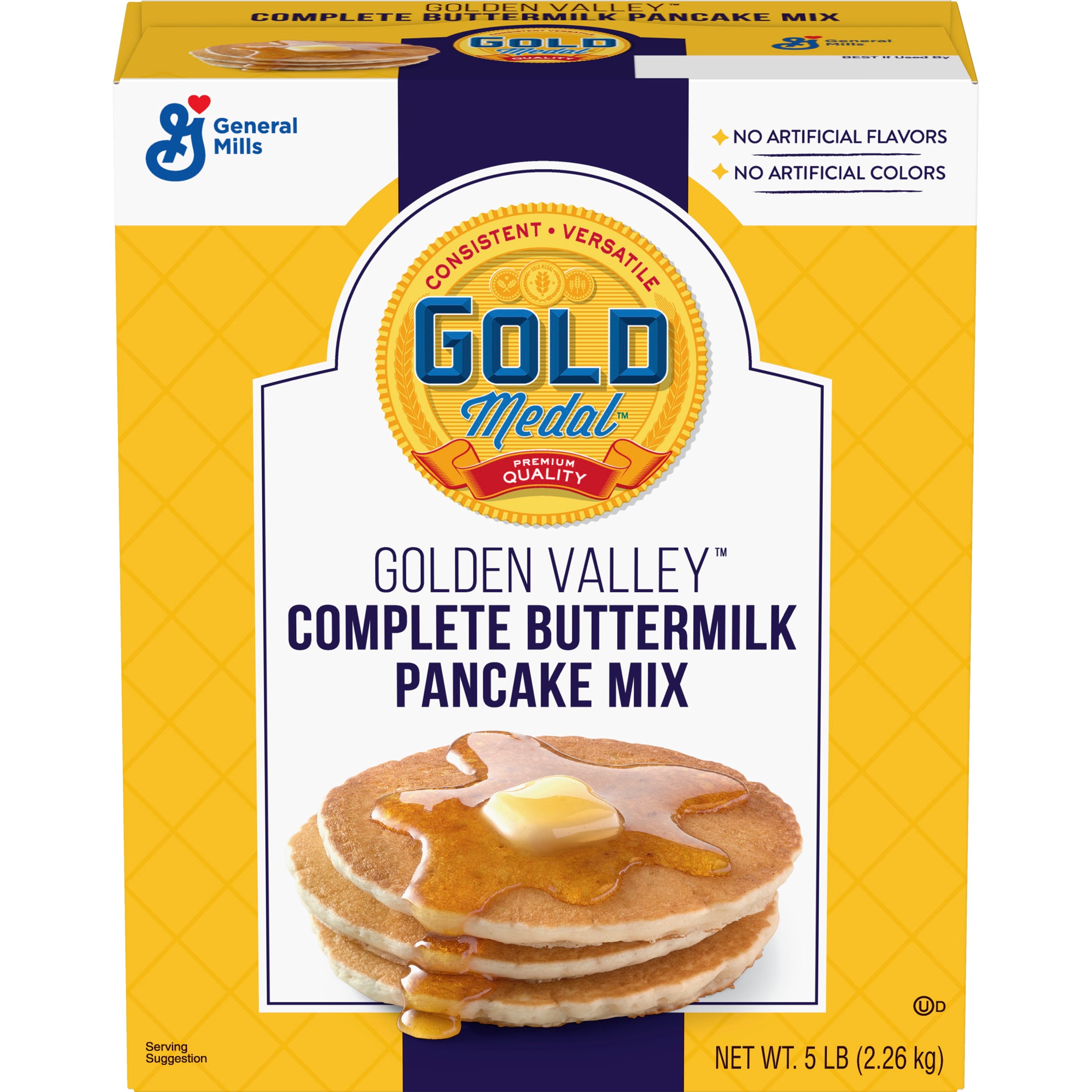 Gold Medal™ Golden Valley™ Complete Pancake Mix Buttermilk 5 Pound Each - 6 Per Case.