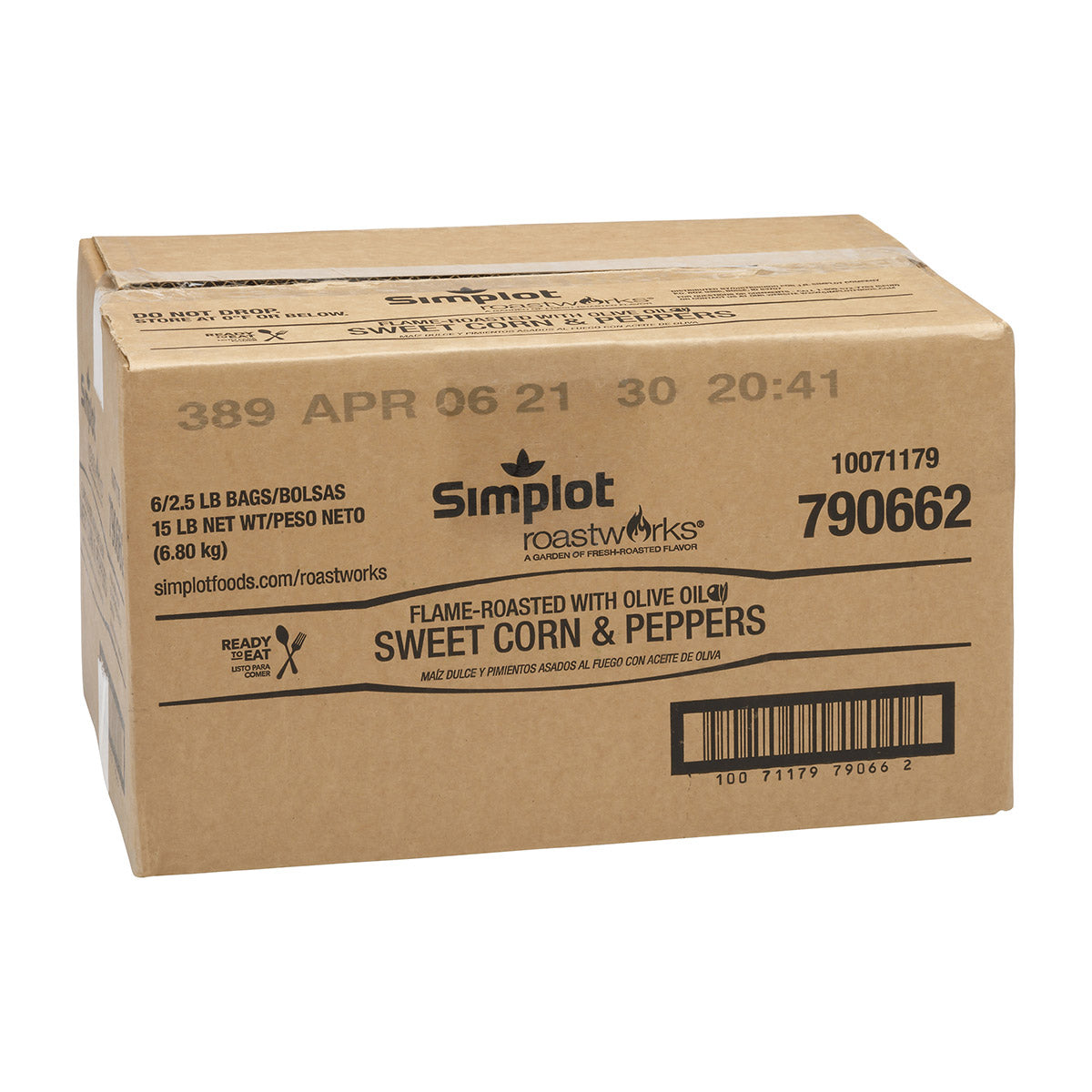 Simplot Roastworks Flame Roasted Sweet Corn & Peppers Blend 2.5 Pound Each - 6 Per Case.