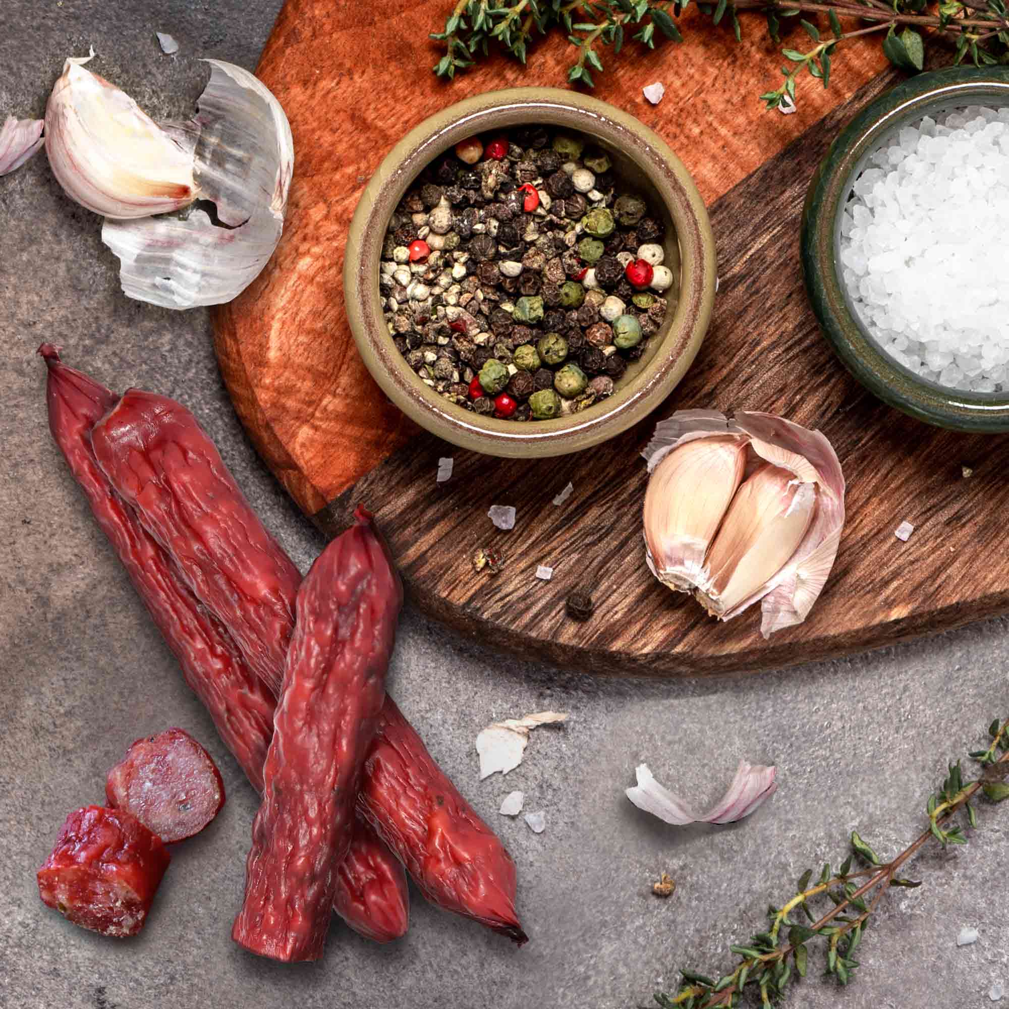 Duke's Beef Original Smoked Shorty Sausages Keto Friendly Snack 4 Ounce Size - 8 Per Case.