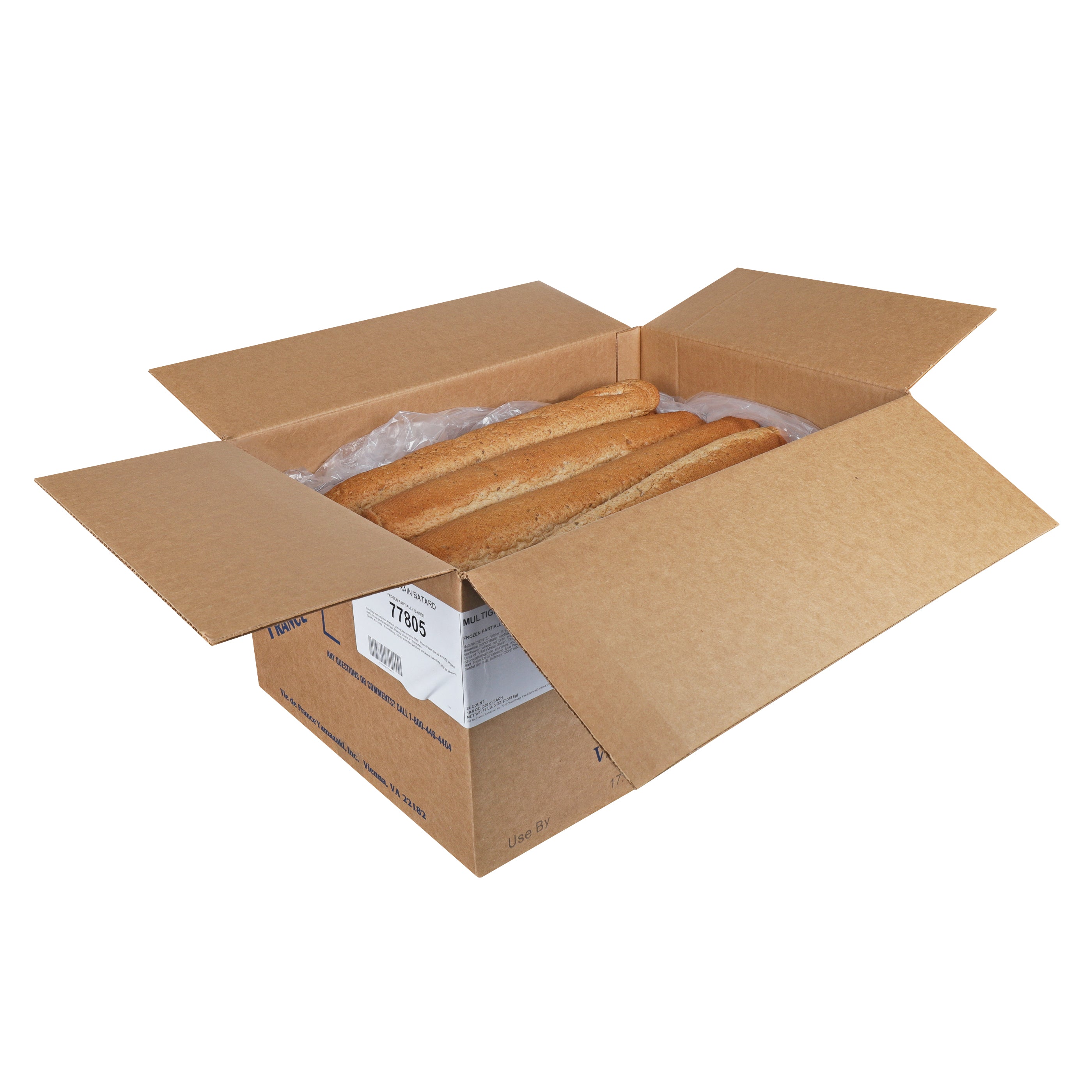 Vie De France Batard Multi Grain Parbaked 10.8 Ounce Size - 24 Per Case.