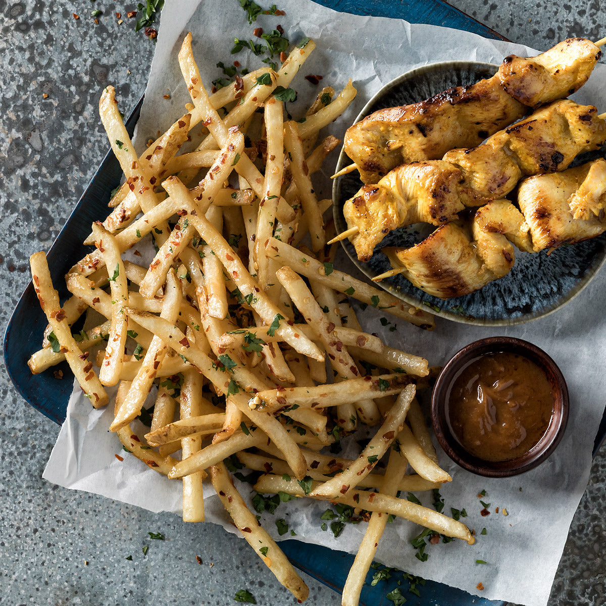 Simplot Megacrunch 6 Inch Battered Julienne Cut Fries Skin On 4.5 Pound Each - 6 Per Case.