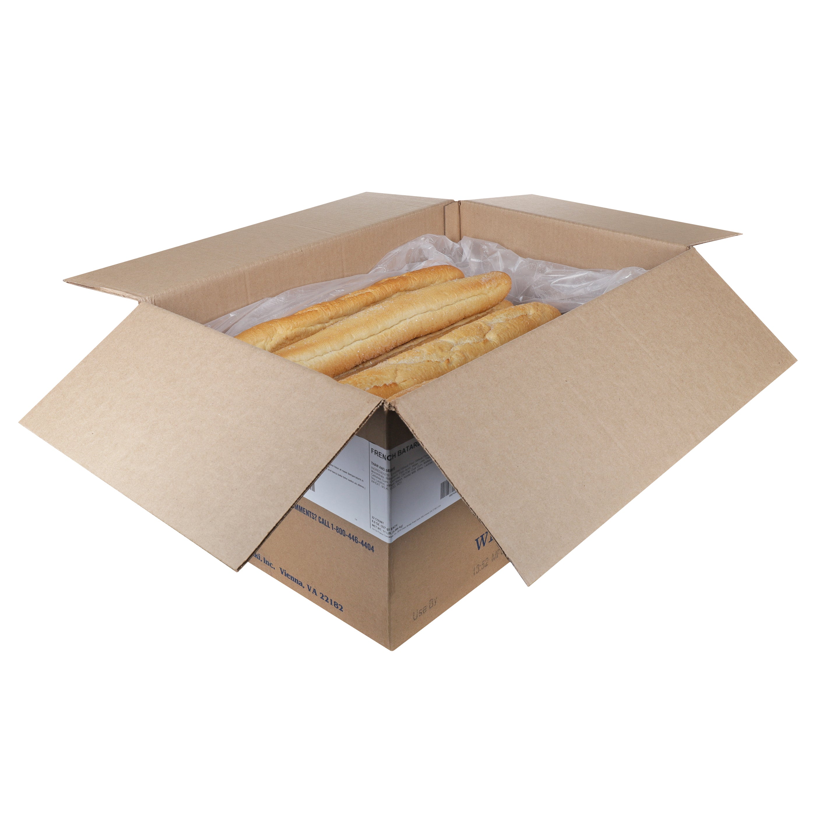 Vie De France Batard French 8" 8 Ounce Size - 22 Per Case.