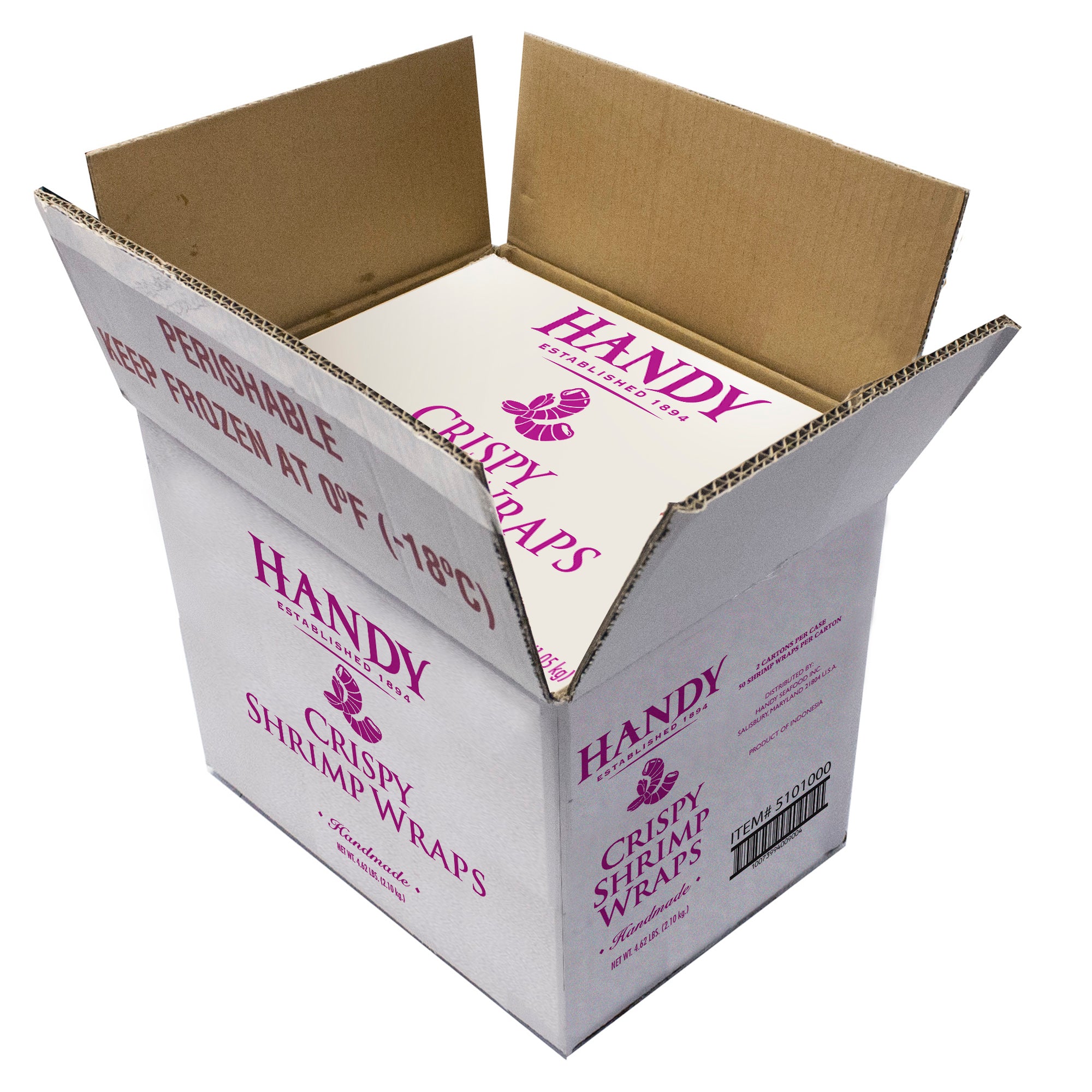 Shrimp Wraps Vannamei Finished Countfrozen 50 Each - 2 Per Case.