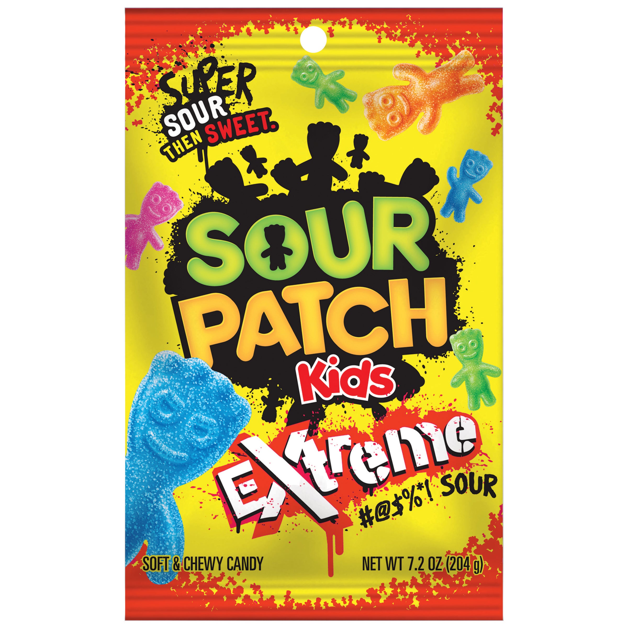 Sour Patch Extreme Peg Bag 7.2 Ounce Size - 12 Per Case.