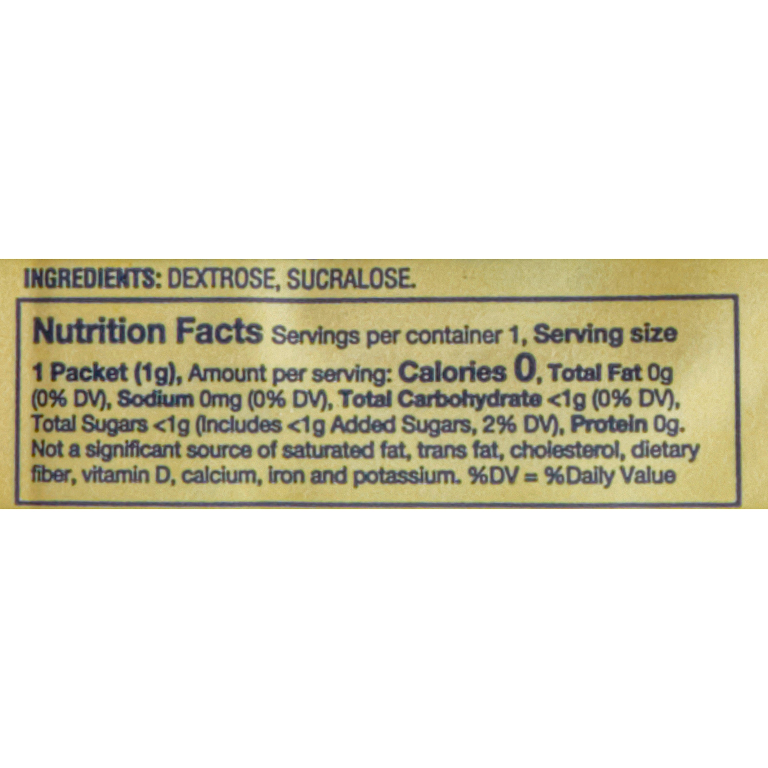 N'joy Sugar Substitute Yellow Sucralose 1 Grams Each - 2000 Per Case.