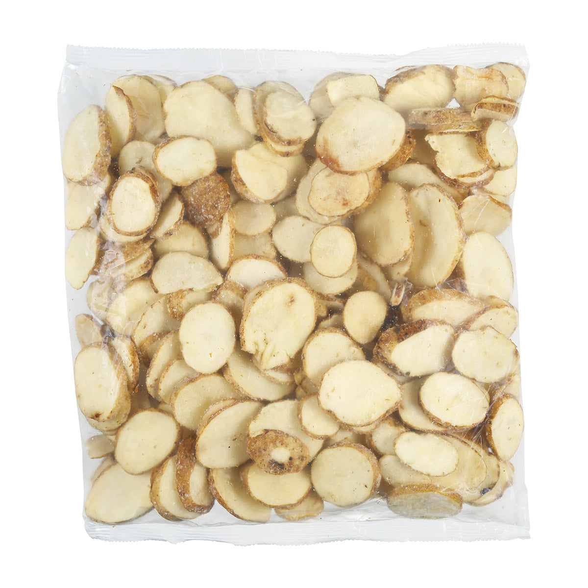 Simplot Skincredibles 8 Inch Galley Cut Potatoslices Skin On 5 Pound Each - 6 Per Case.