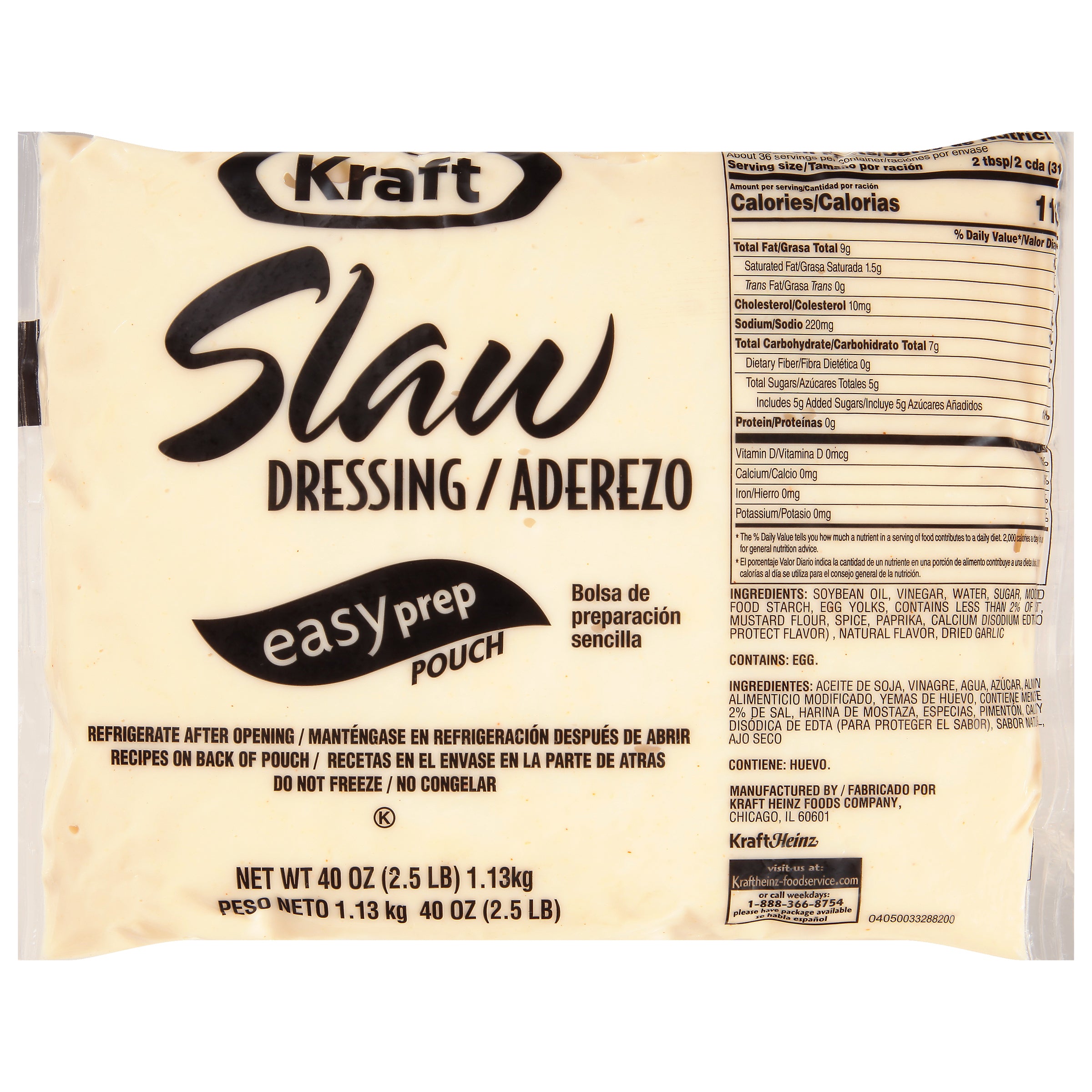 KRAFT Slaw Dressing 40 Ounce Pouches 12