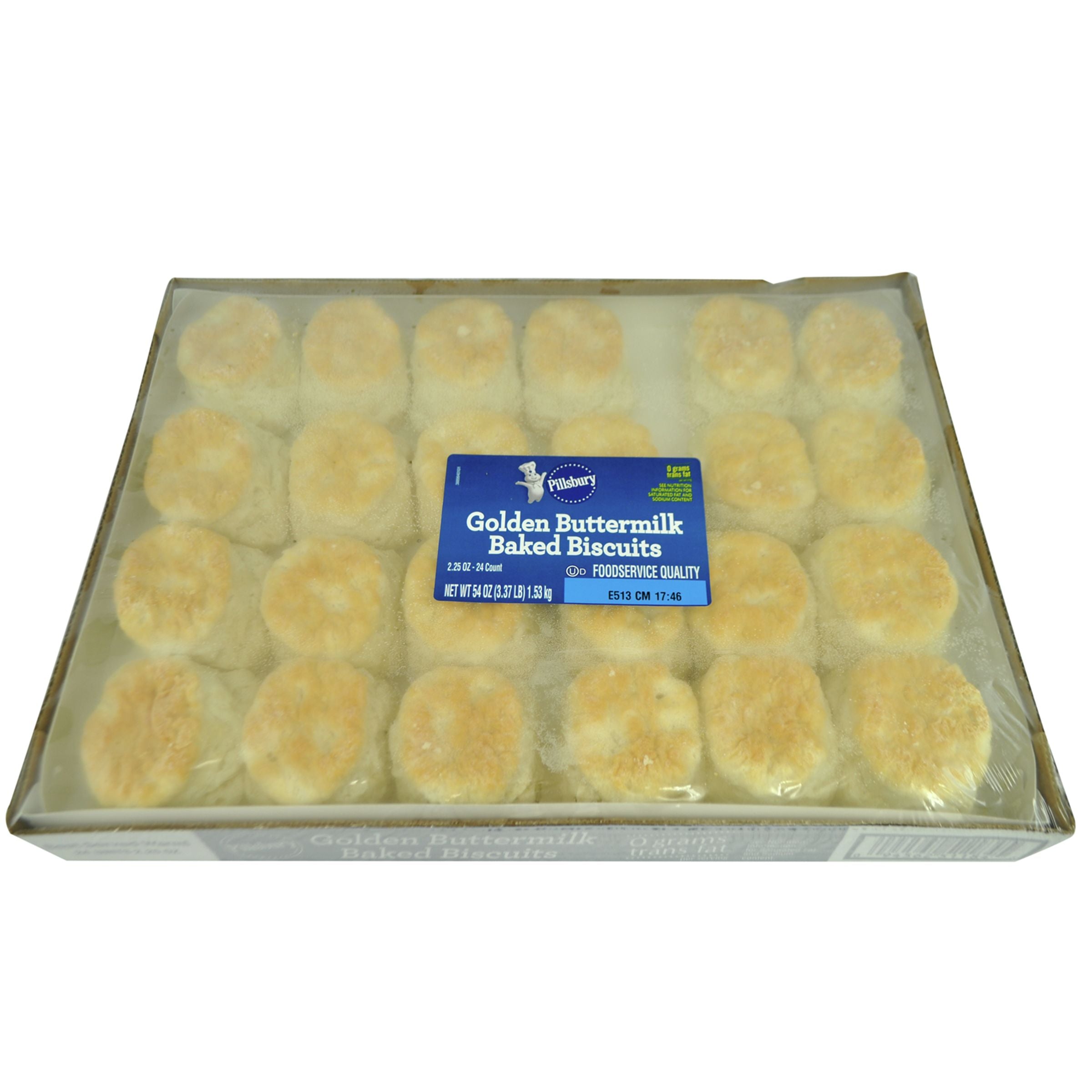 Pillsbury Baked Golden Buttermilk Biscuits 54 Ounce Size - 5 Per Case.