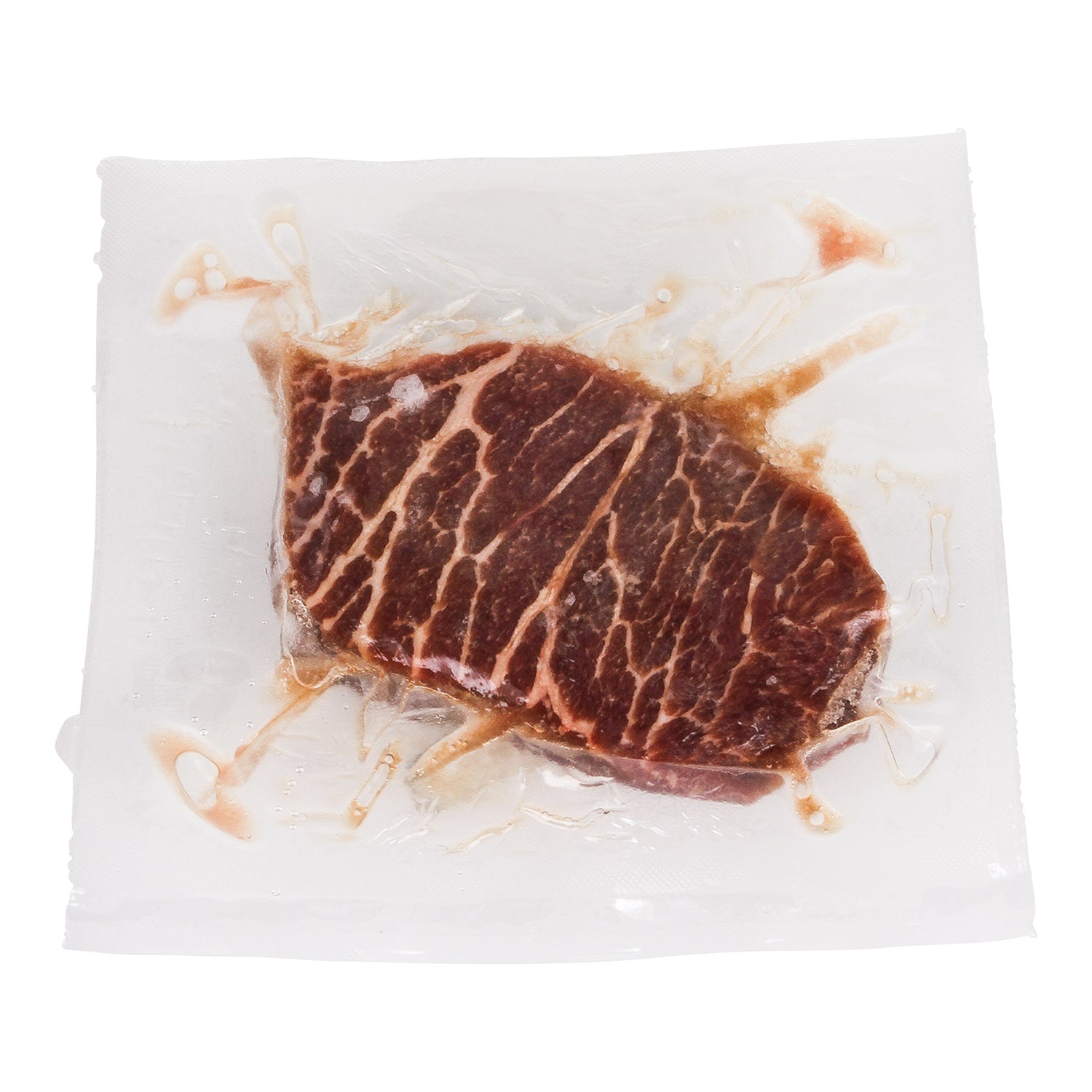 Seasoned Beef Flat Iron 4 Ounce Size - 40 Per Case.