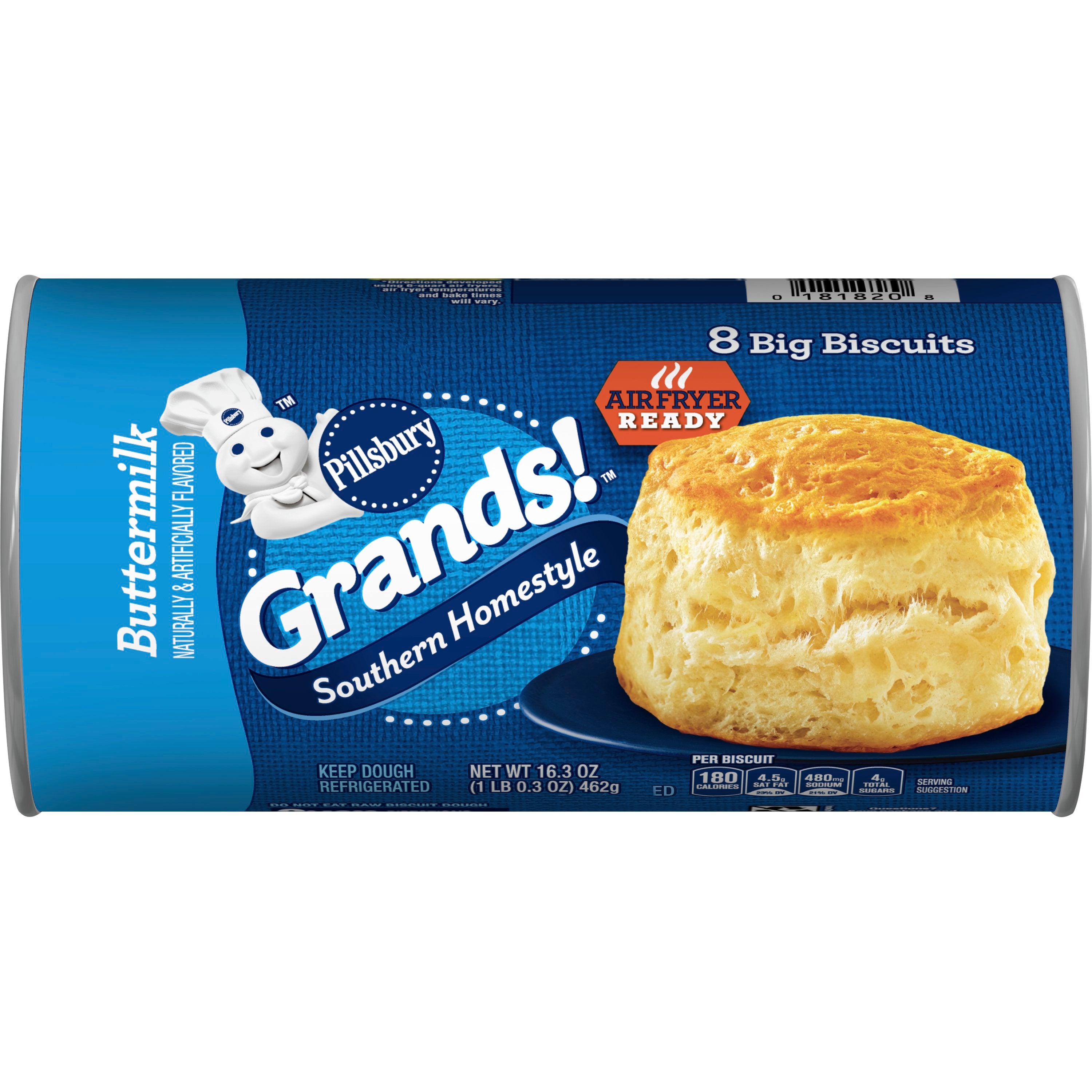 Pillsbury Biscuit Grands Buttermilk 16.3 Ounce Size - 12 Per Case.