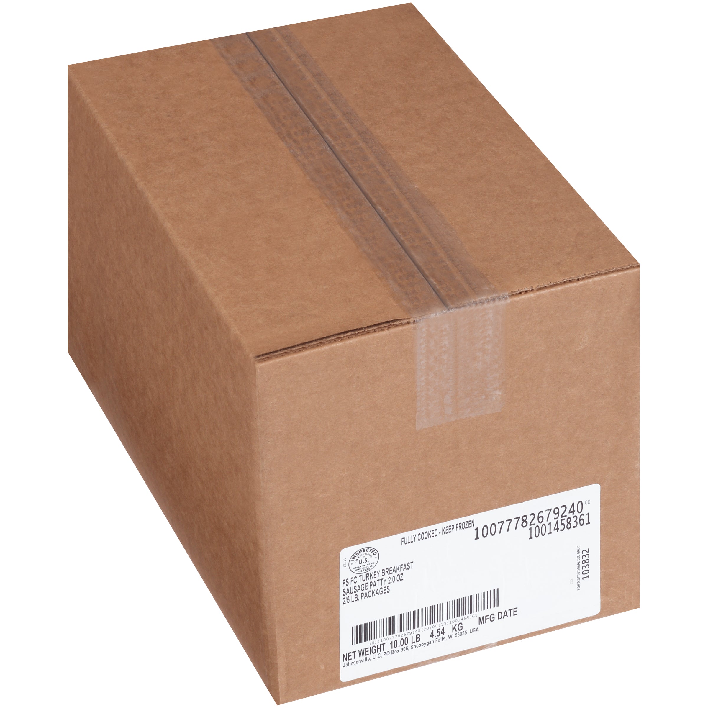 Johnsonville Cooked Turkey Breakfast Sausagepatties Food Ser 5 Pound Each - 2 Per Case.