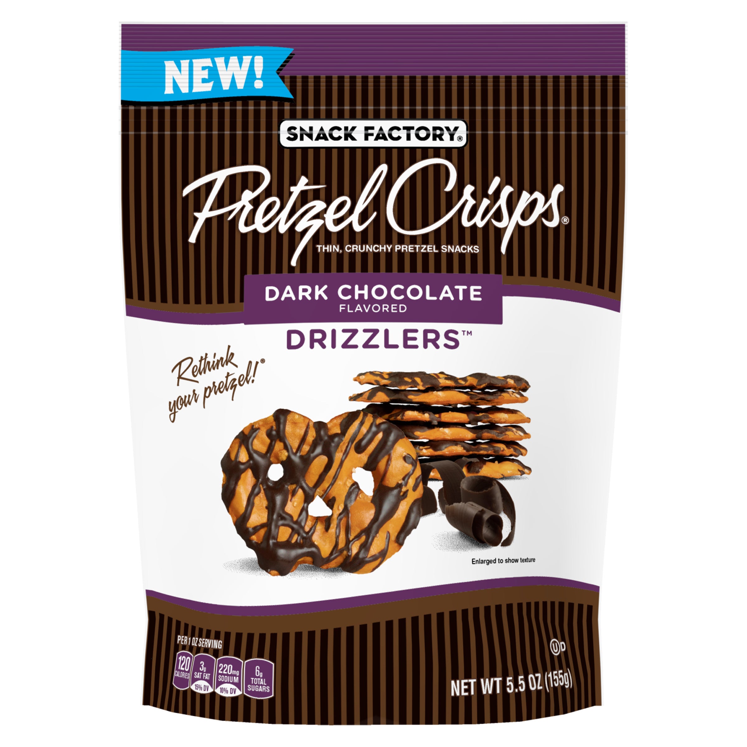 Drizzlers Dark Chocolate 5.5 Ounce Size - 12 Per Case.