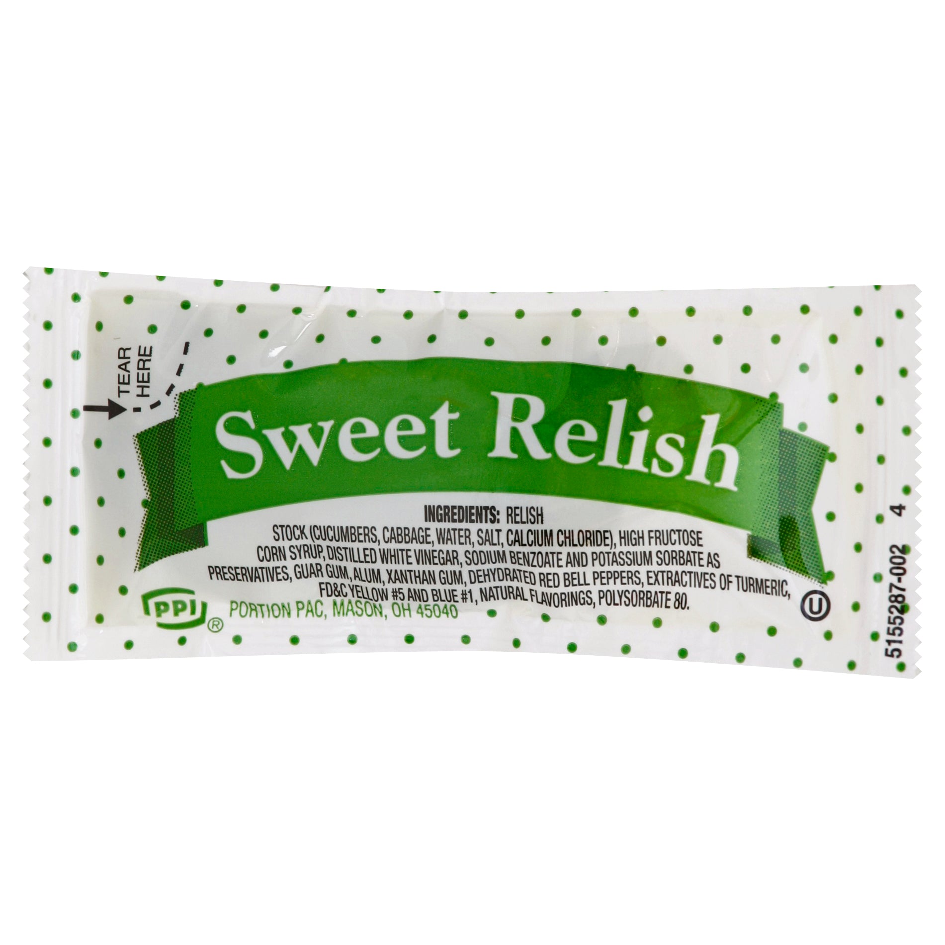 Portion Pac Single Serve Sweet Relish 9 Gram Packets 200 Per Case