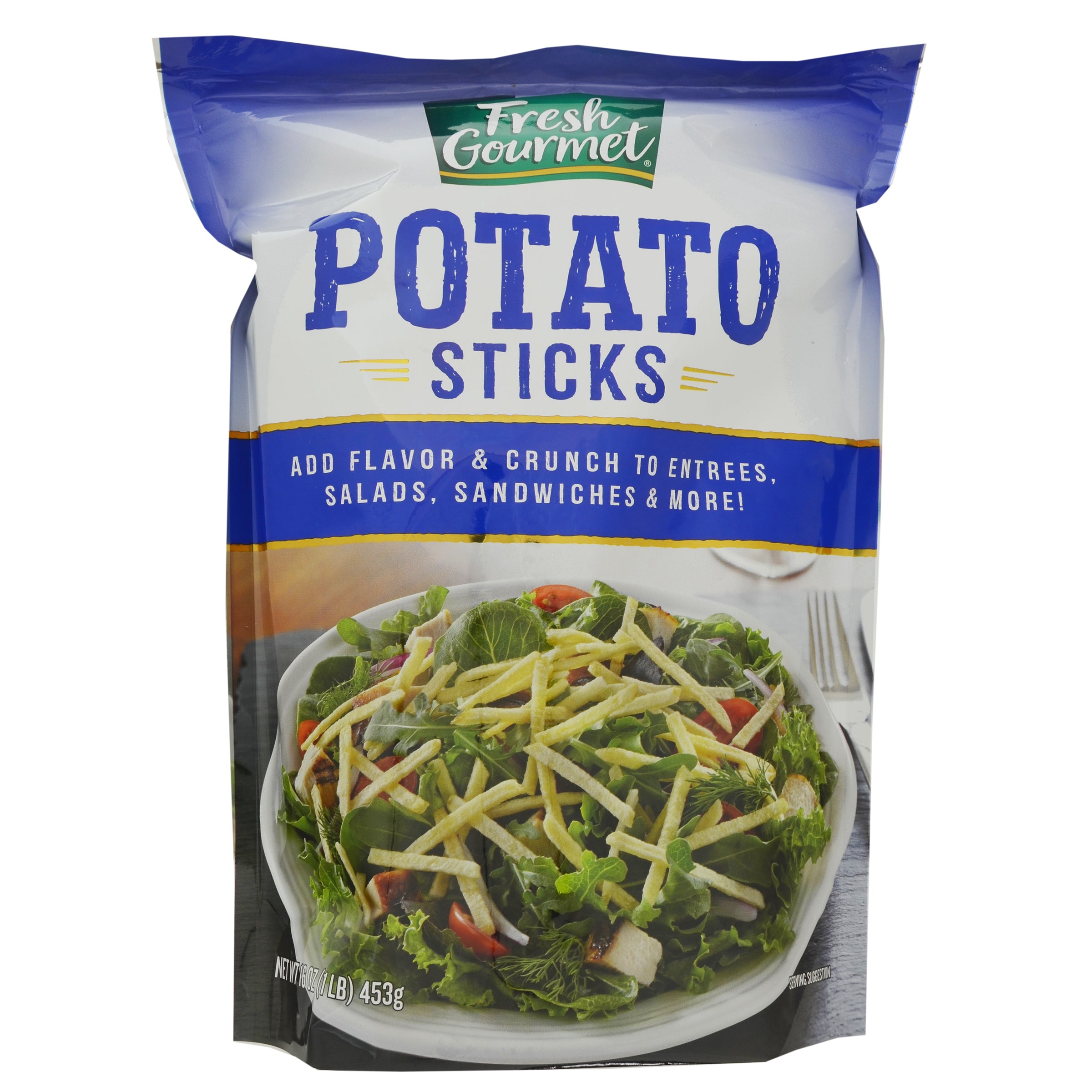 Fresh Gourmet Potato Sticks 1 Pound Each - 10 Per Case.