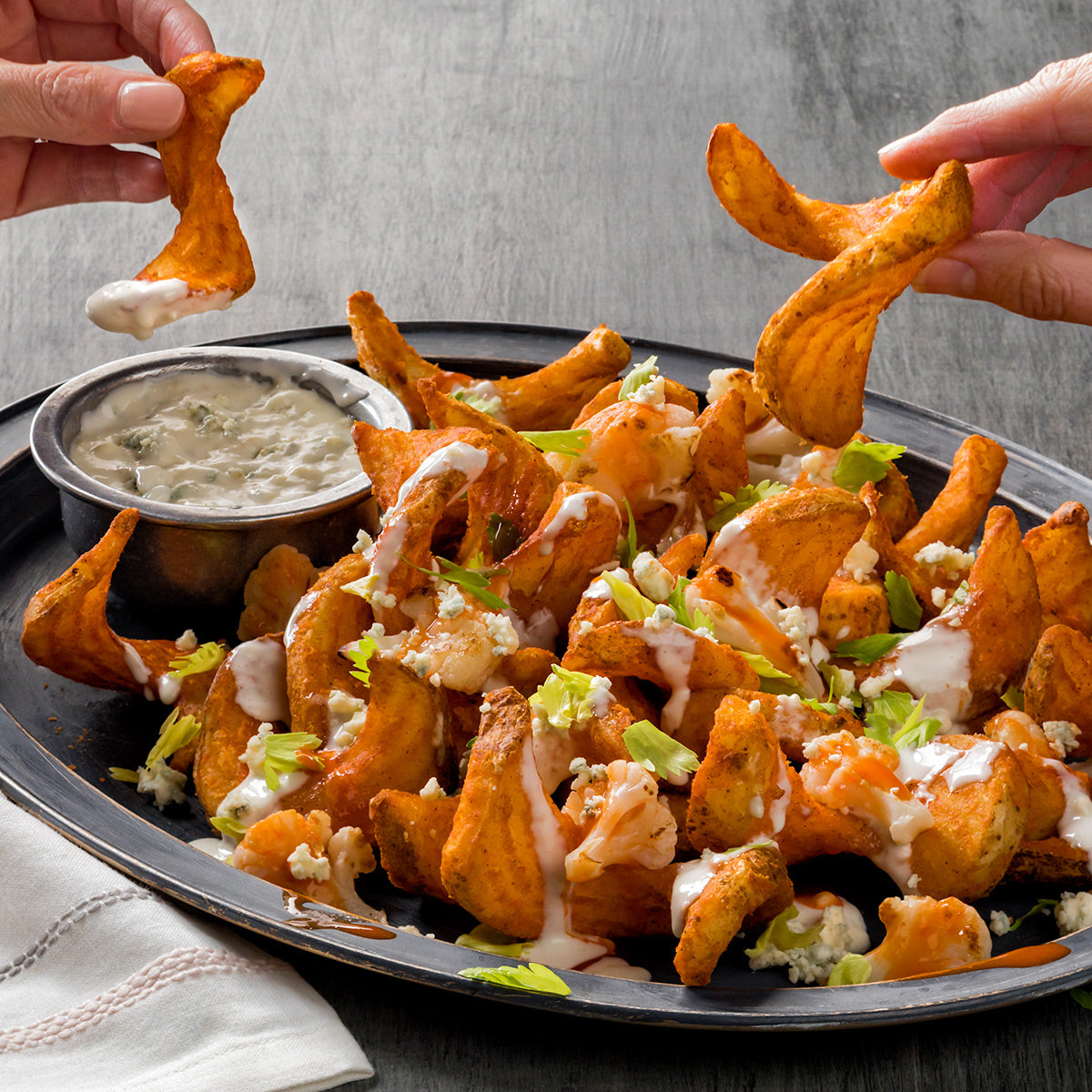 Simplot Sidewinders Fries Seasonedcrisp Brandjr Buffalos Batter Original Cut 4 Pound Each - 6 Per Case.