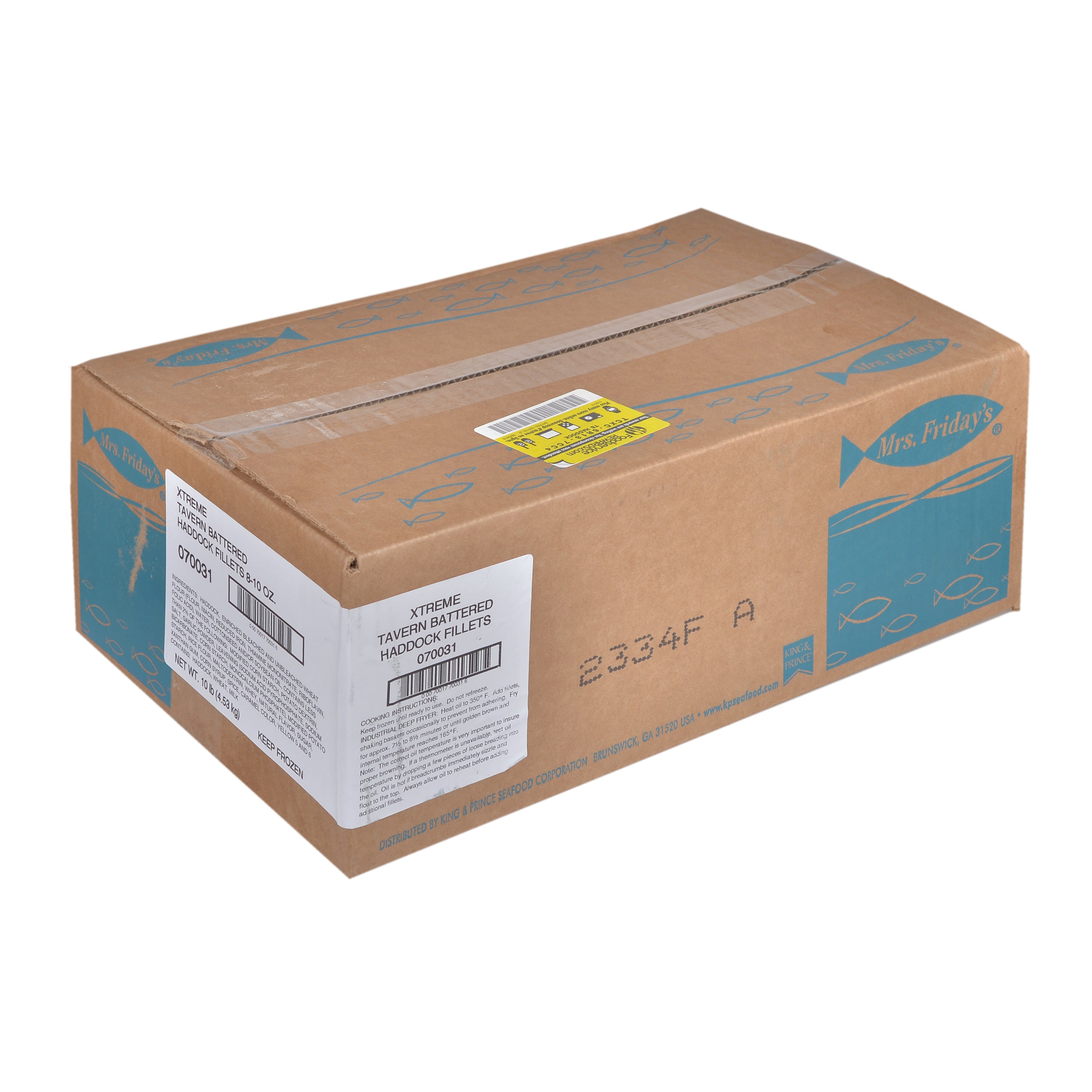 Mrsf Tavern Bat Haddock Fillets 10 Pound Each - 1 Per Case.