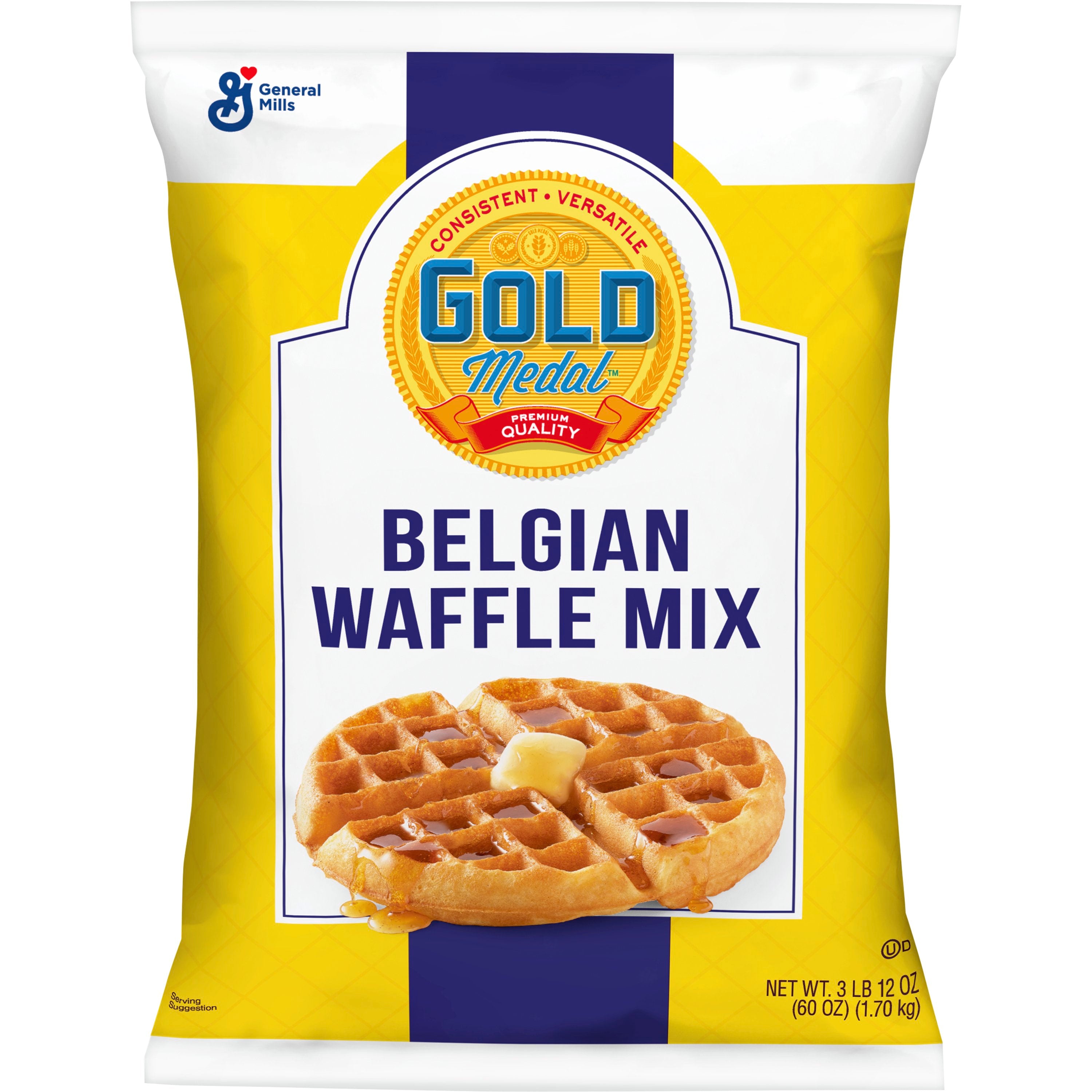 Gold Medal™ Waffle Mix Belgian Waffle 60 Ounce Size - 8 Per Case.