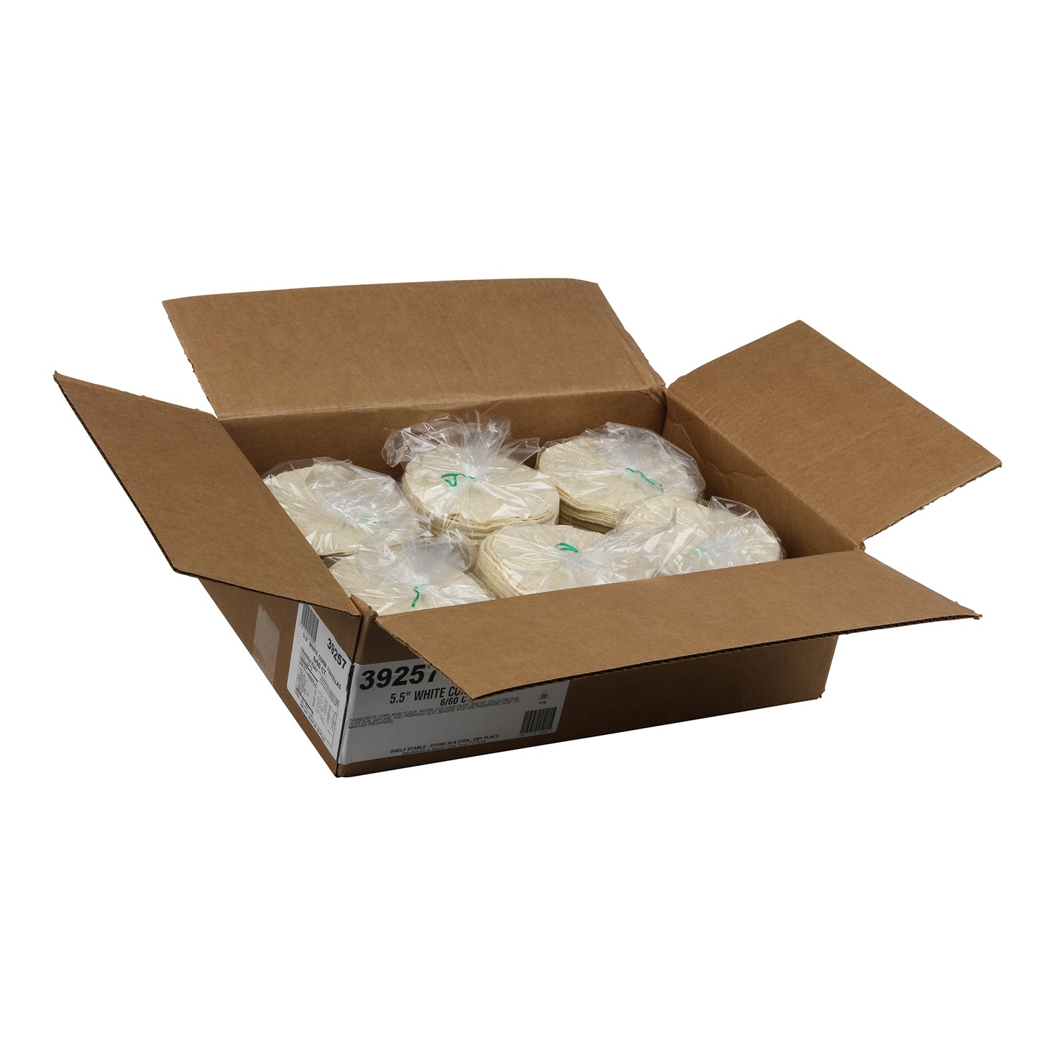 Mission 5" Super Soft White Corn Tortillas 60 Count Packs - 6 Per Case.