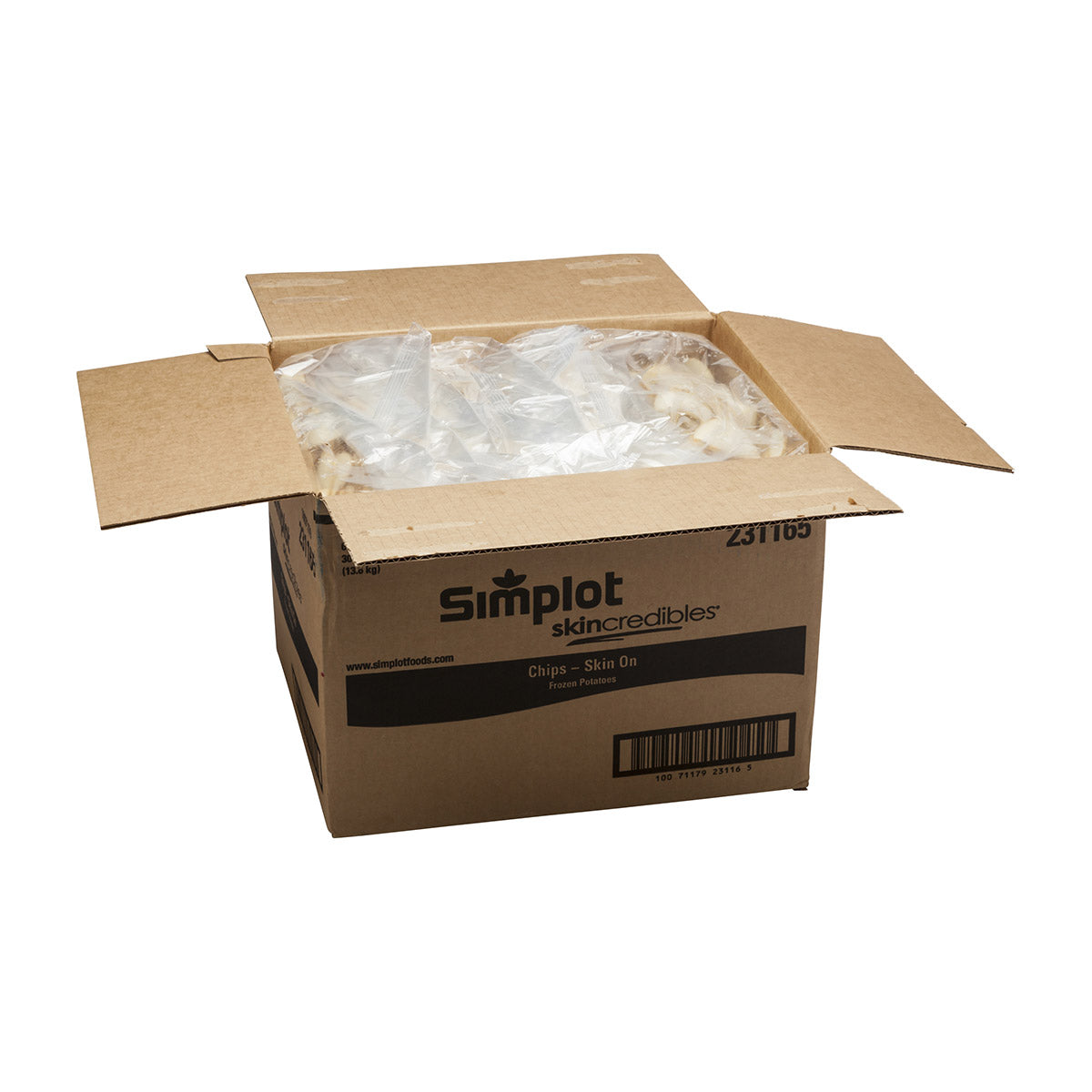 Simplot Skincredibles Potato Chips Skin Onlb 5 Pound Each - 6 Per Case.